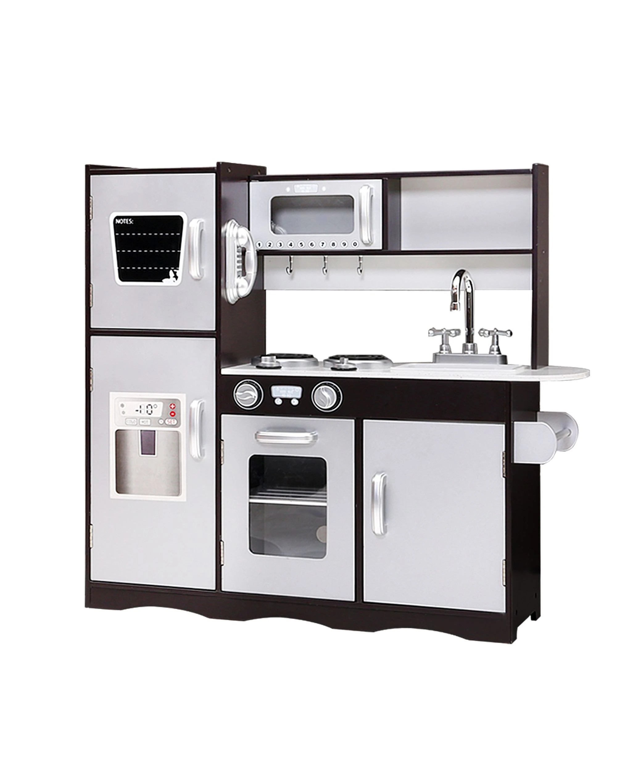 1 Keezi Kids Kitchen Play Set Wooden Pretend Toys Cooking Children Stove Fridge - Multi, 1 of 5