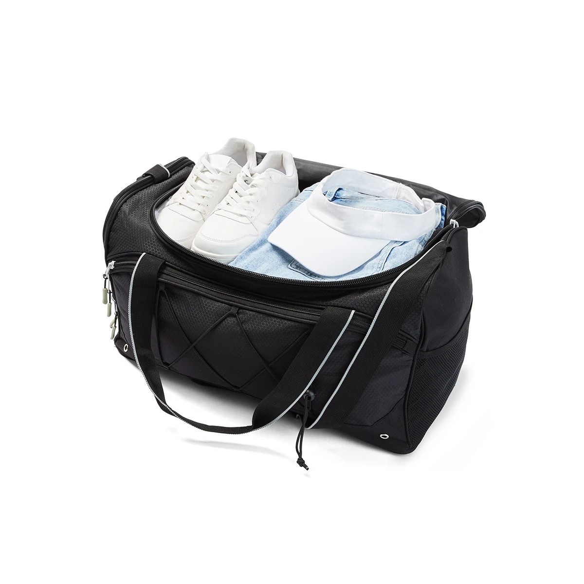 1 40L Duffle Bag with Bungee Cord - Black, 1 of 9