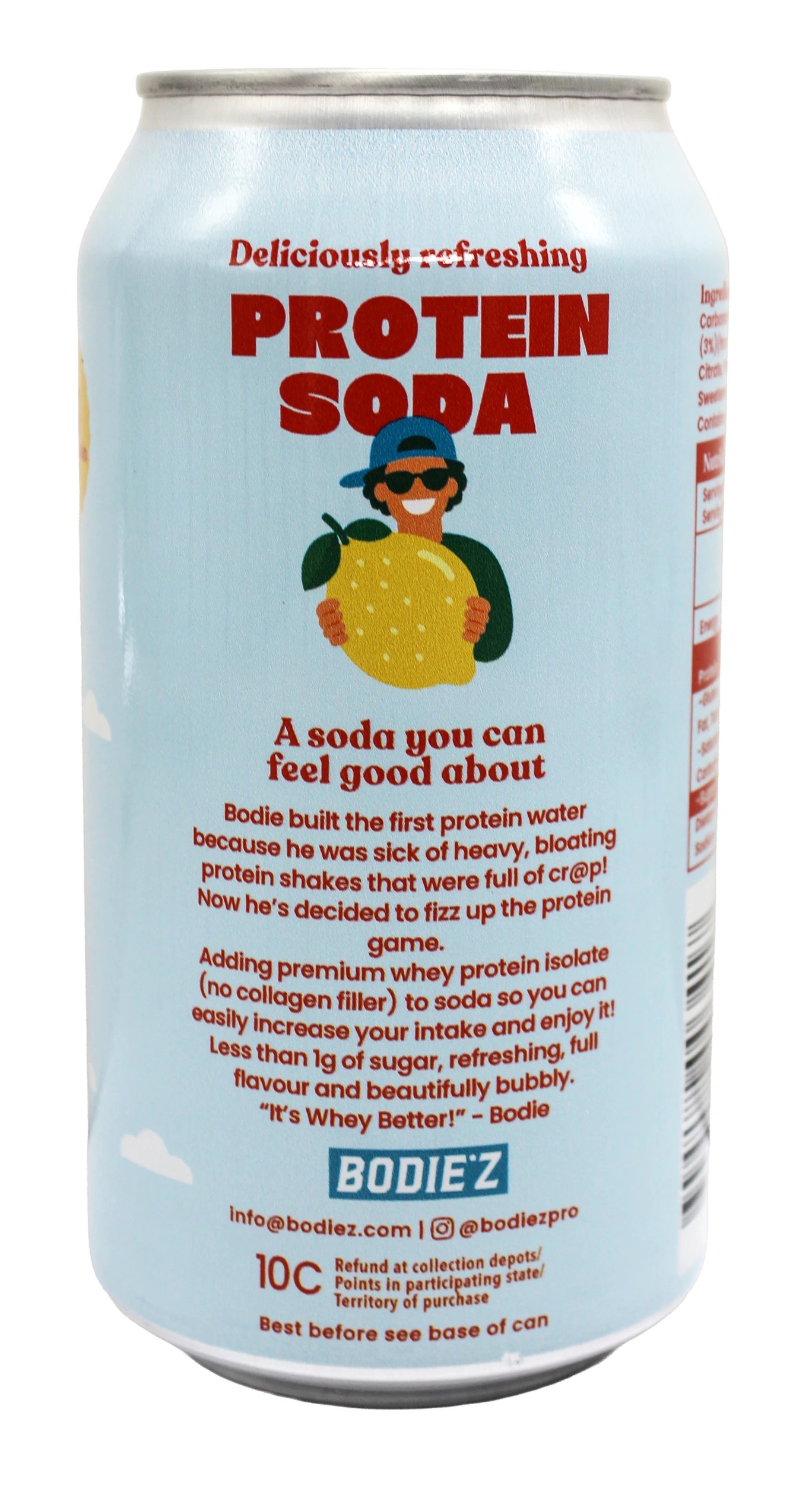 3 Bodiez Protein Cola Lemon Splash Flavour Drink 375ml, 3 of 3