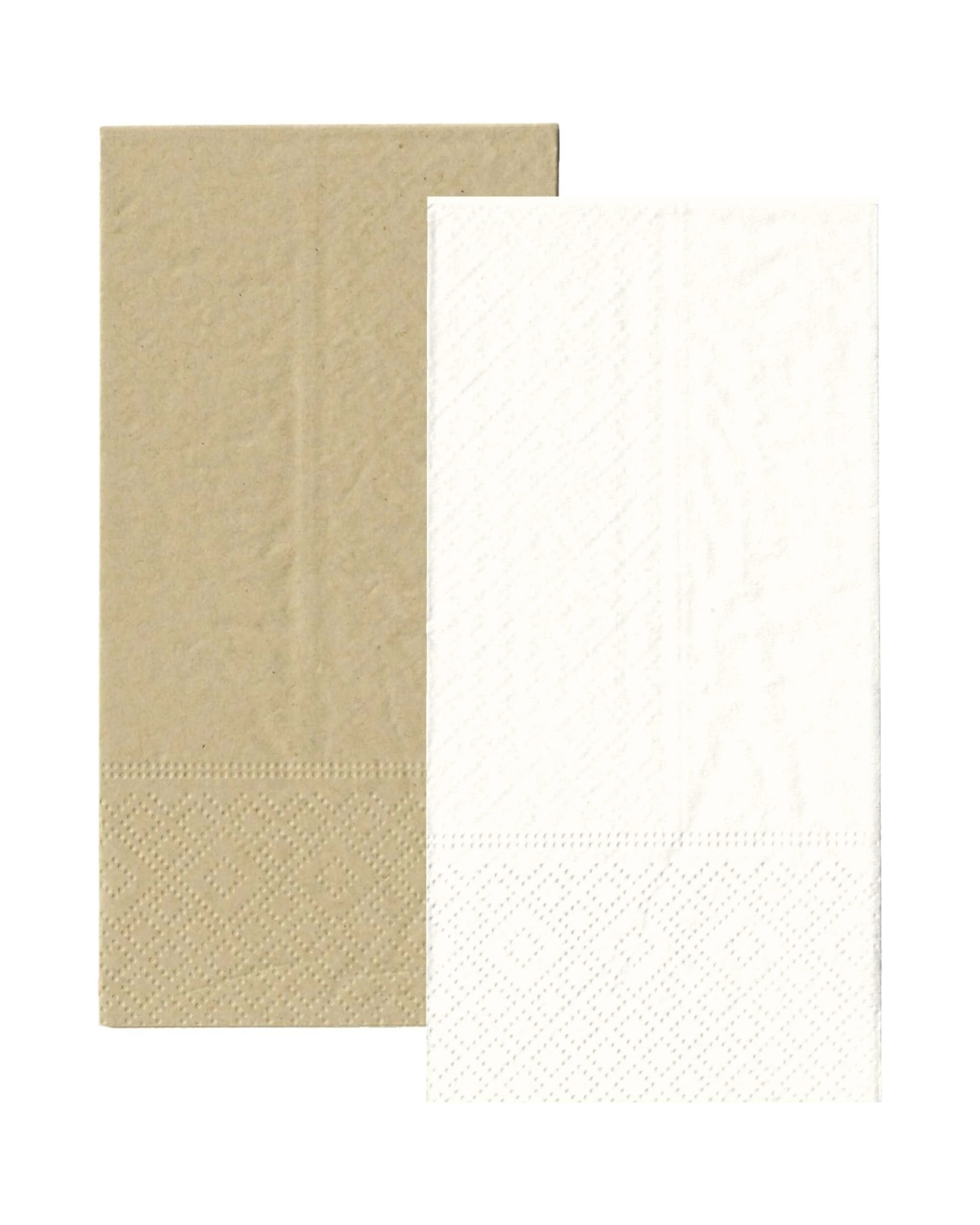 1 Alpen White and Eco Brown Napkins 1/8 GT Fold Pack of 20 - White, 1 of 1