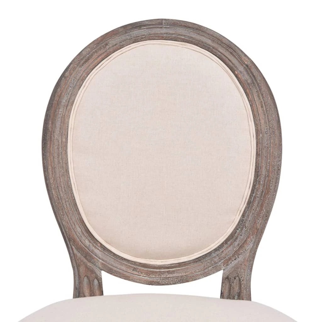 5 Vidaxl Dining Chair Dining Room Chair - Beige, 5 of 7