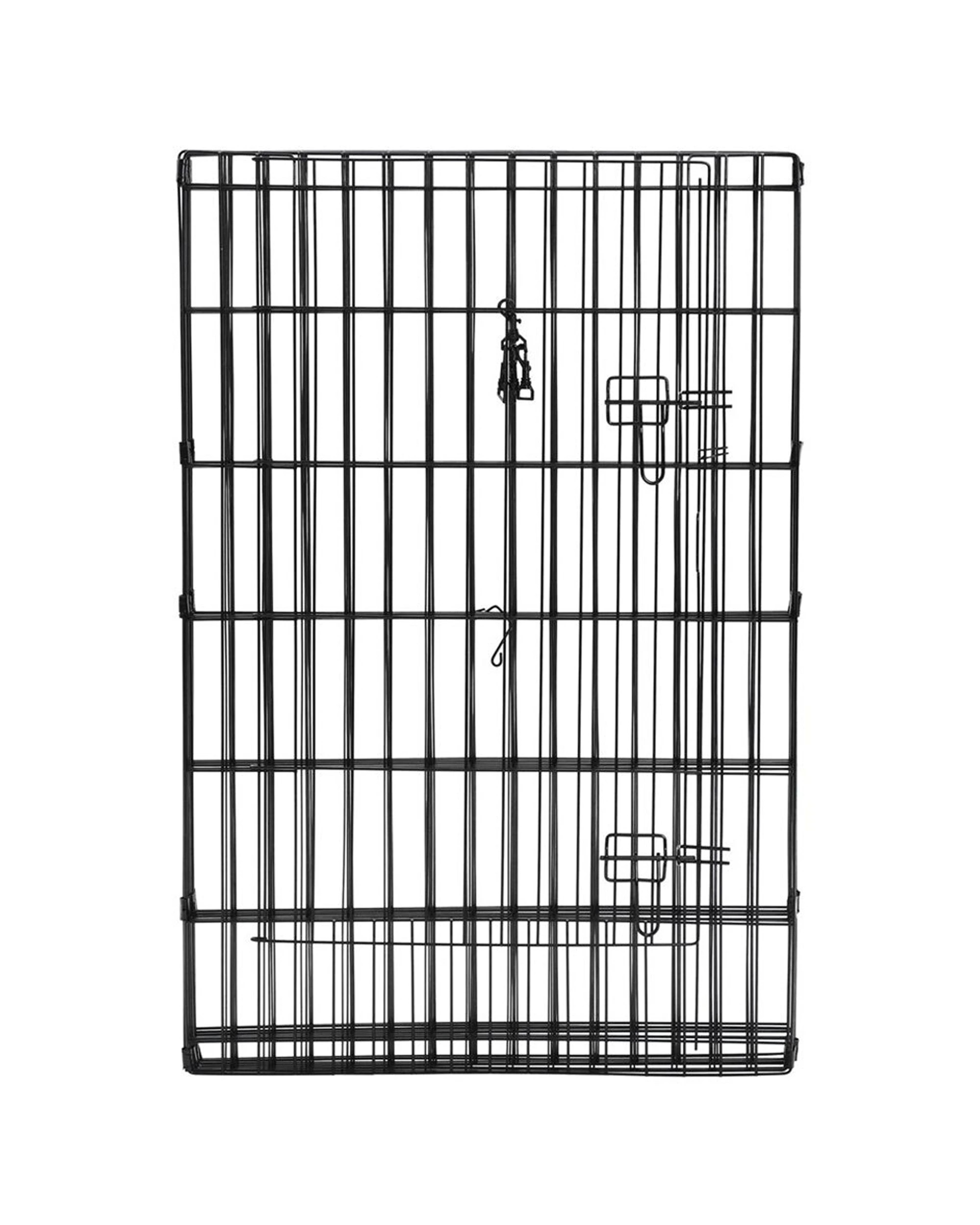 1 Paws And Claws 8 Panel Metal Pet Play Pen 61x91cm Hexagon Enclosure Black
 - Black, 1 of 3