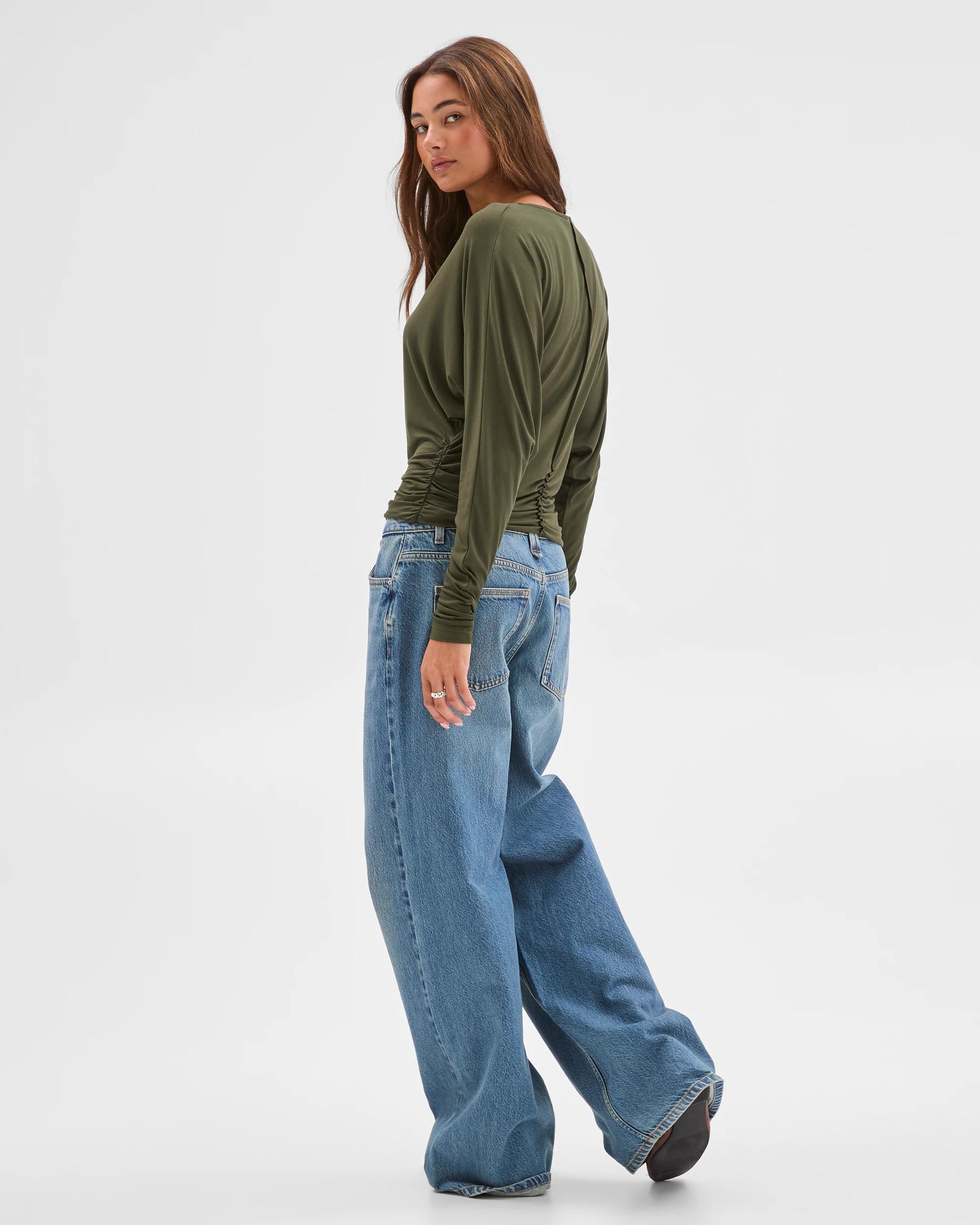 1 Lily Loves Mid Rise Wide Leg Denim Jeans BARCELONA, 1 of 6