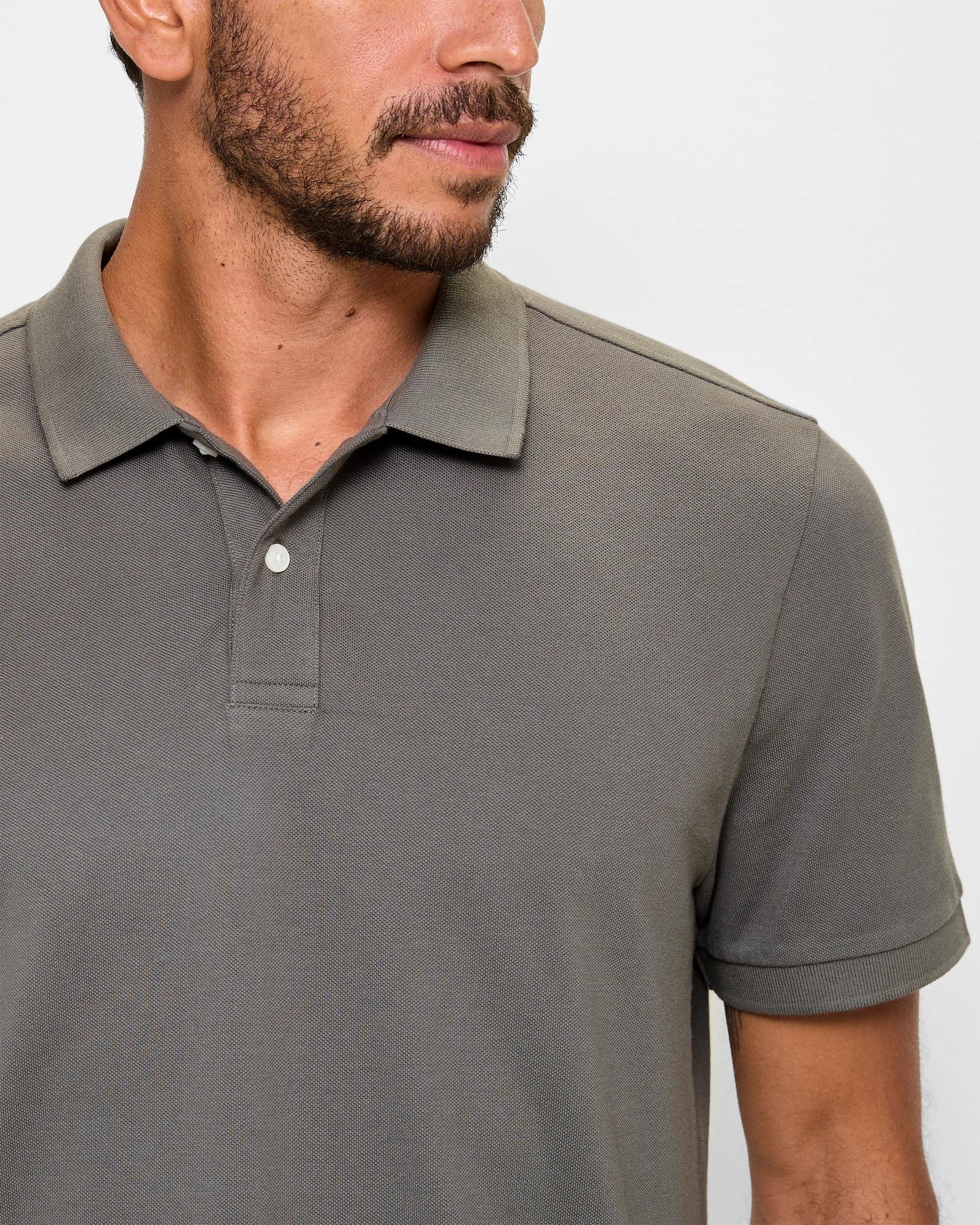 5 Target Australian Cotton Pique Polo Shirt GUNMETAL, 5 of 5