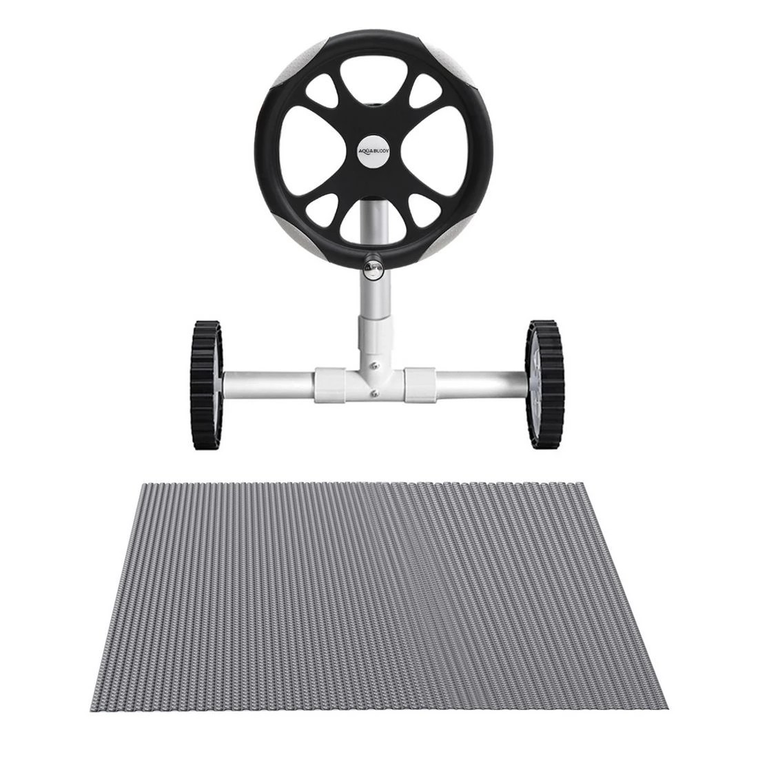 3 Aqua Buddy Pool Cover 600 Micron Solar Heat Blanket LDPE 8x4.2m w/ 5.55m Roller - Multi, 3 of 6