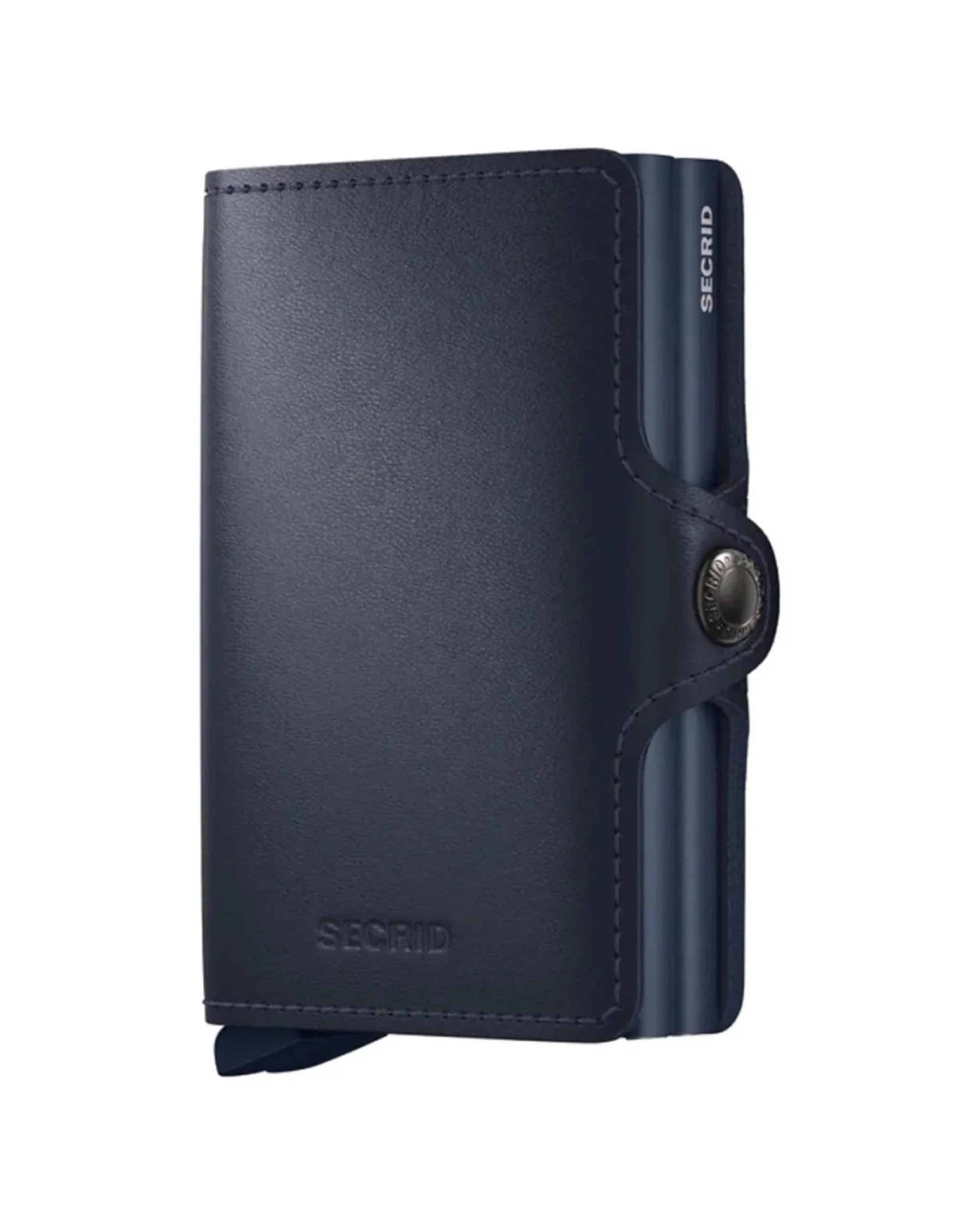 1 Secrid Twinwallet Compact RFID Travel Leather Wallet Navy - Blue, 1 of 5