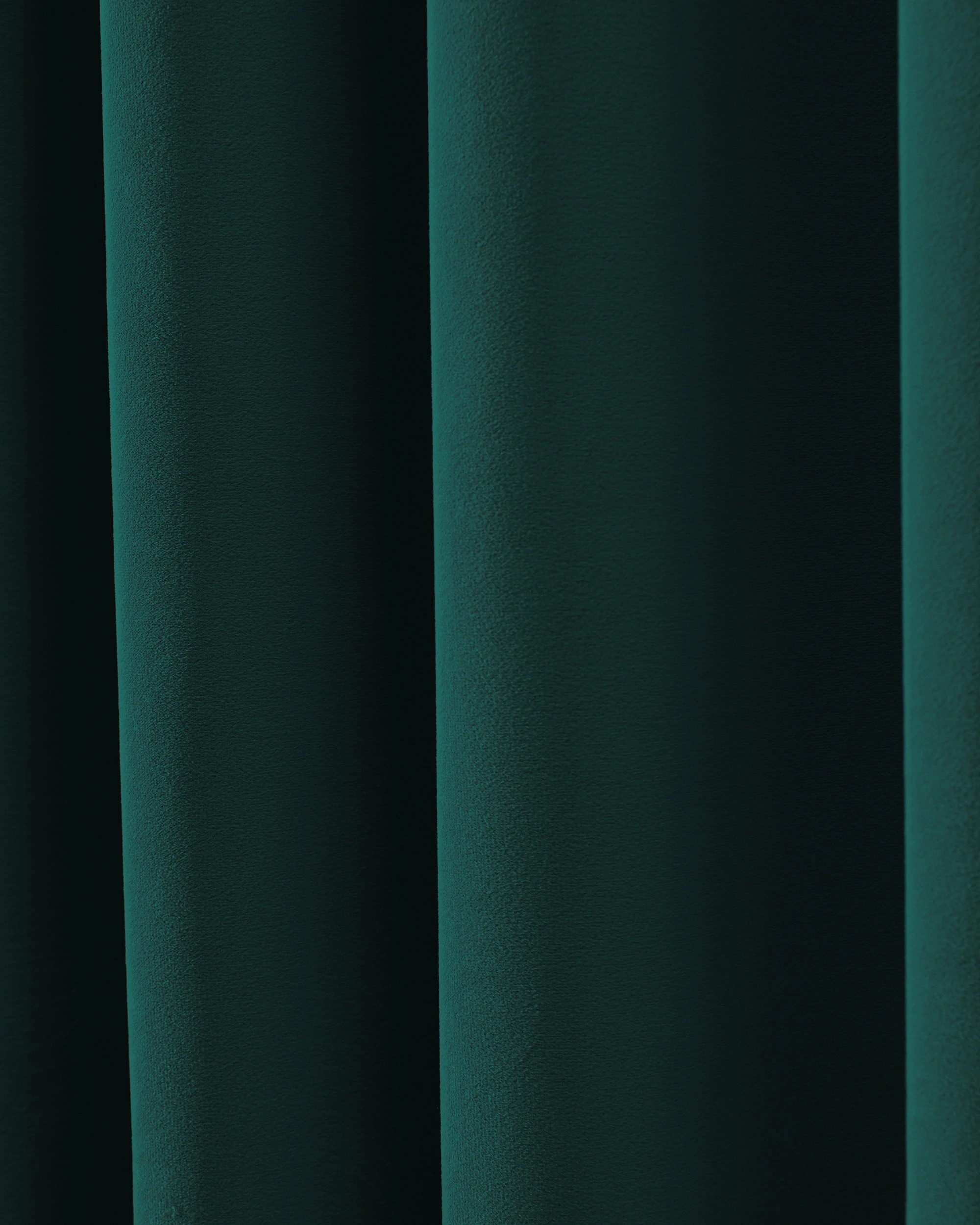 5 Cadence & Co. Byron Matte Velvet 100% Blockout S-Fold Curtain 485x280cm - Fits 280cm Track - Deep Teal, 5 of 5