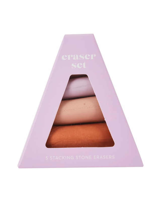 5 Pack Stacking Stone Eraser