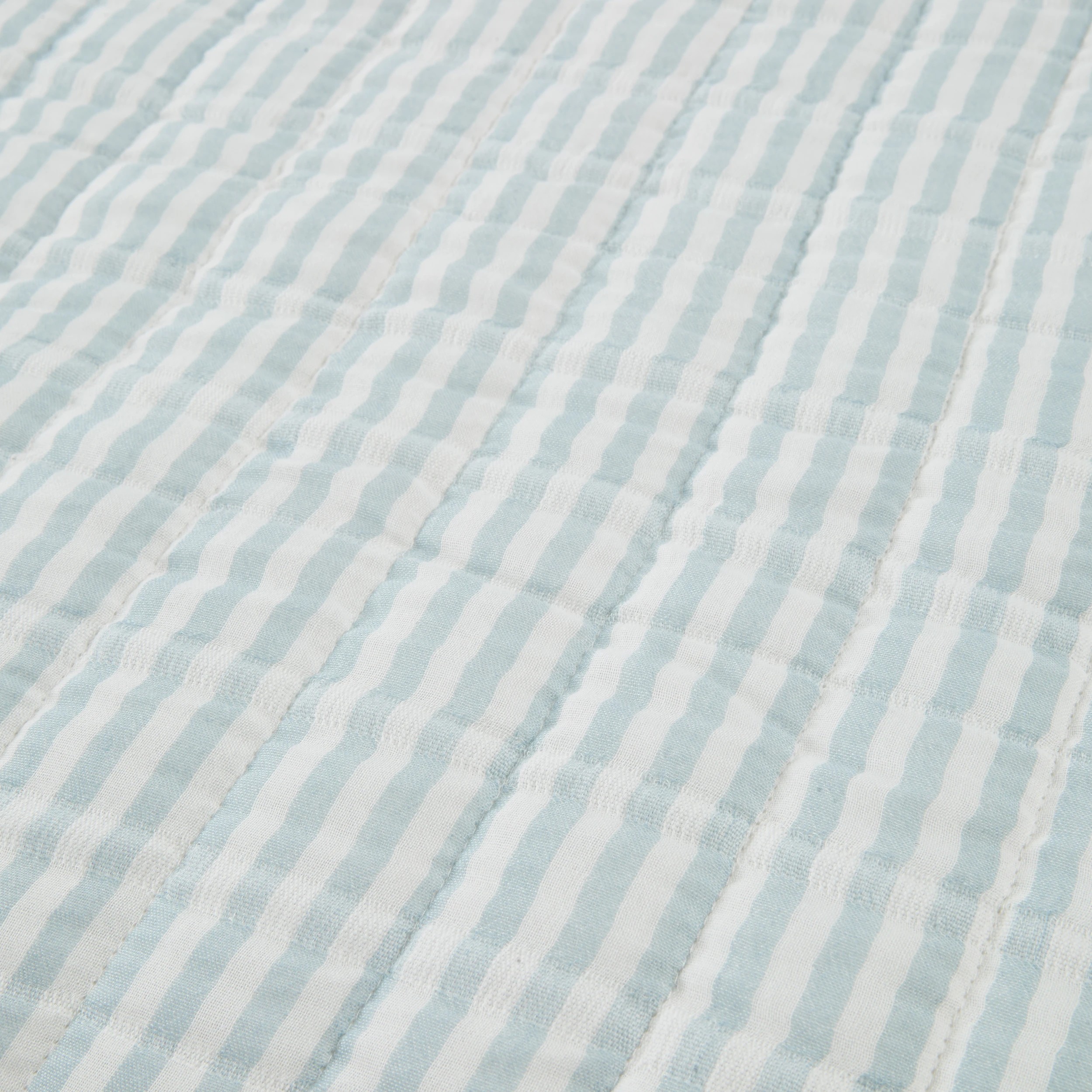 7 Stripe Coverlet Set - Queen/ King Bed, Blue, 7 of 7