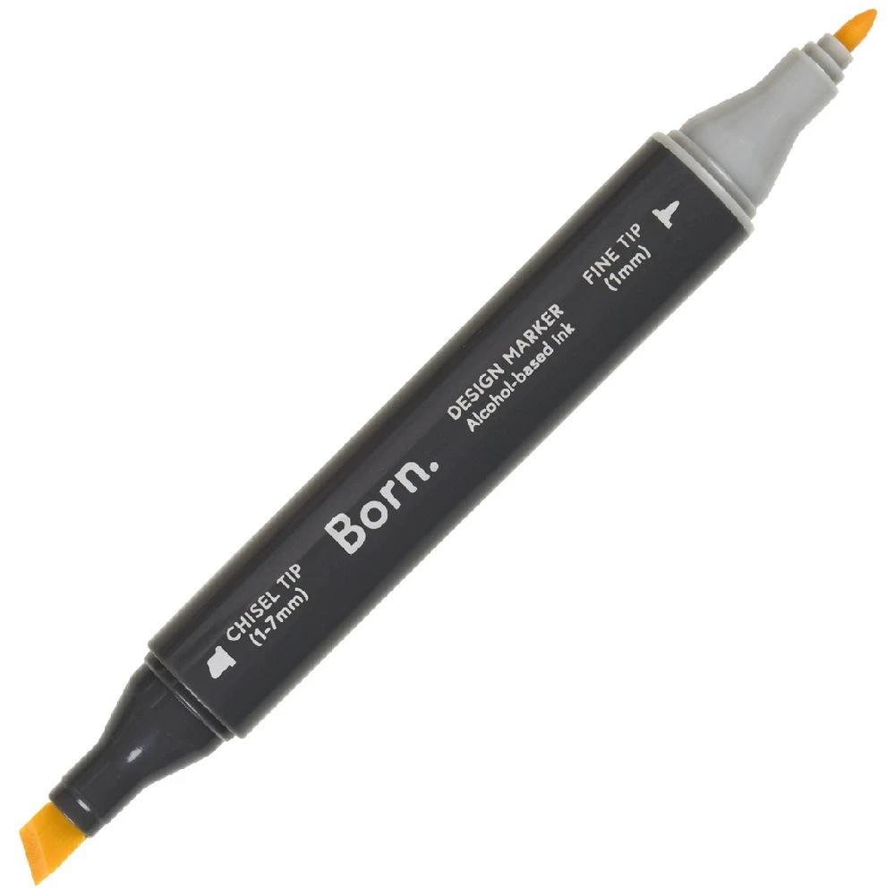 1 Born Professional Dual-Tip Artist Marker Barium Yellow Y295, 1 of 4