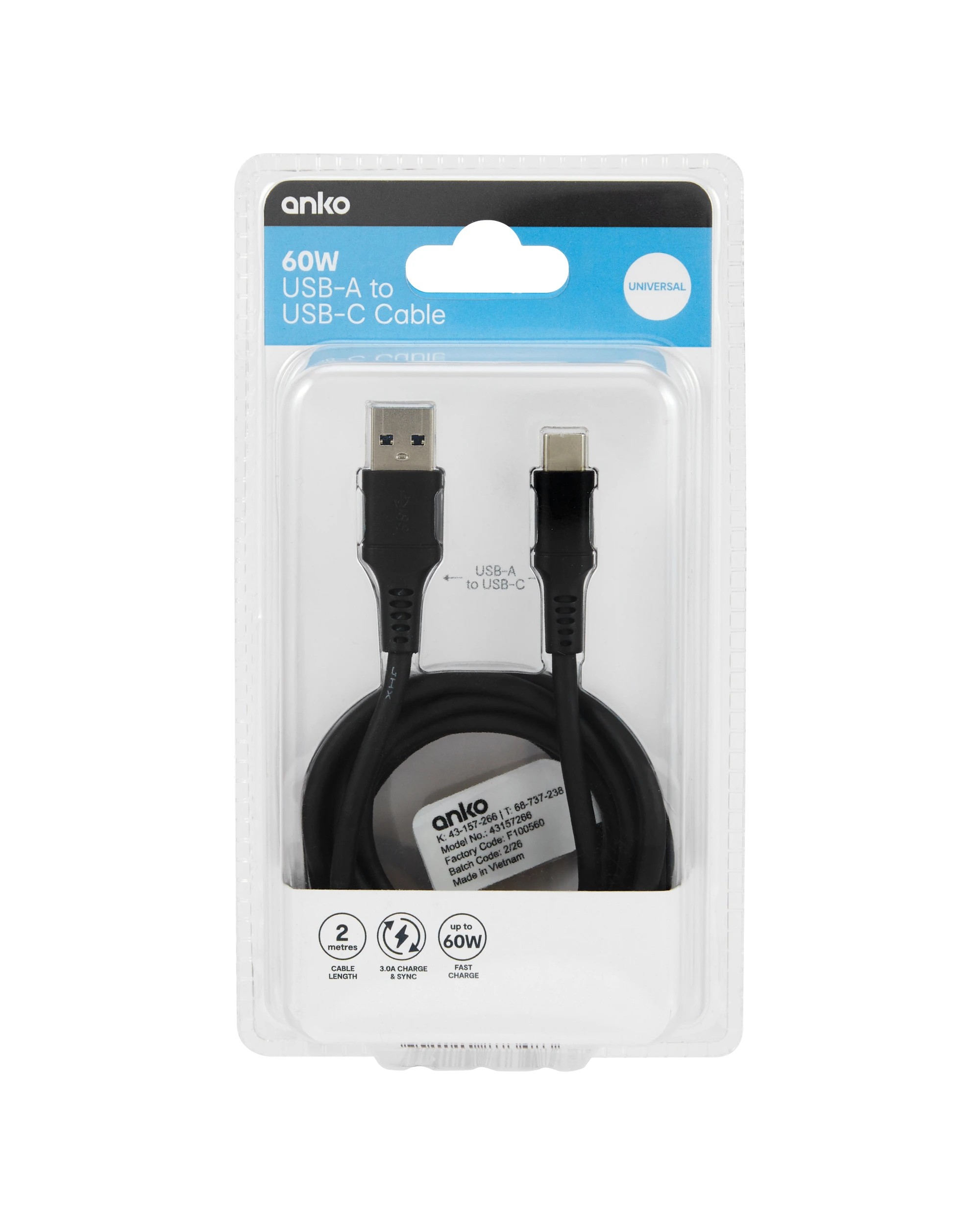 6 USB-A to USB-C Universal Cable - 2m, 6 of 6