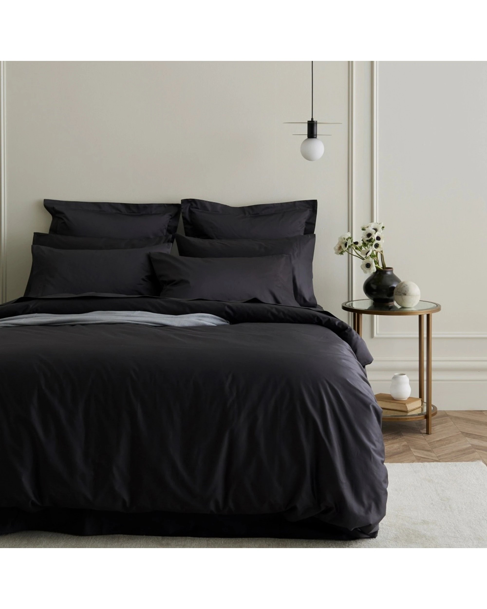 1 Bedding Co Quilt Cover Set 1200TC Egyptian Cotton - Super King Bed - Charcoal, 1 of 6