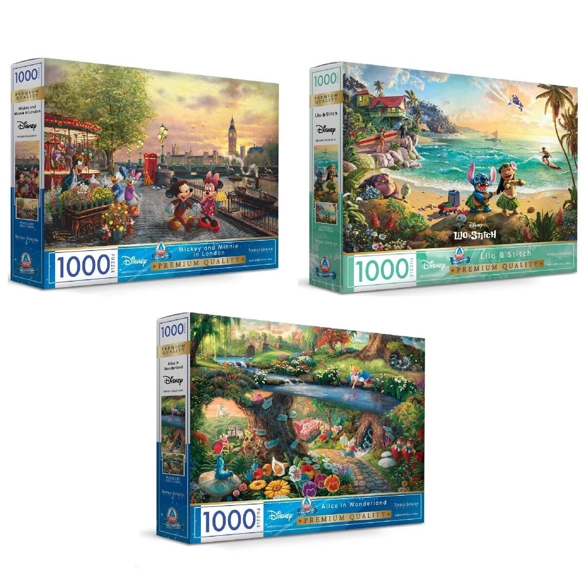1 1000 Piece Arrow Disney Dreams Collection Thomas Kinkade Studios Puzzle - Assorted, 1 of 2