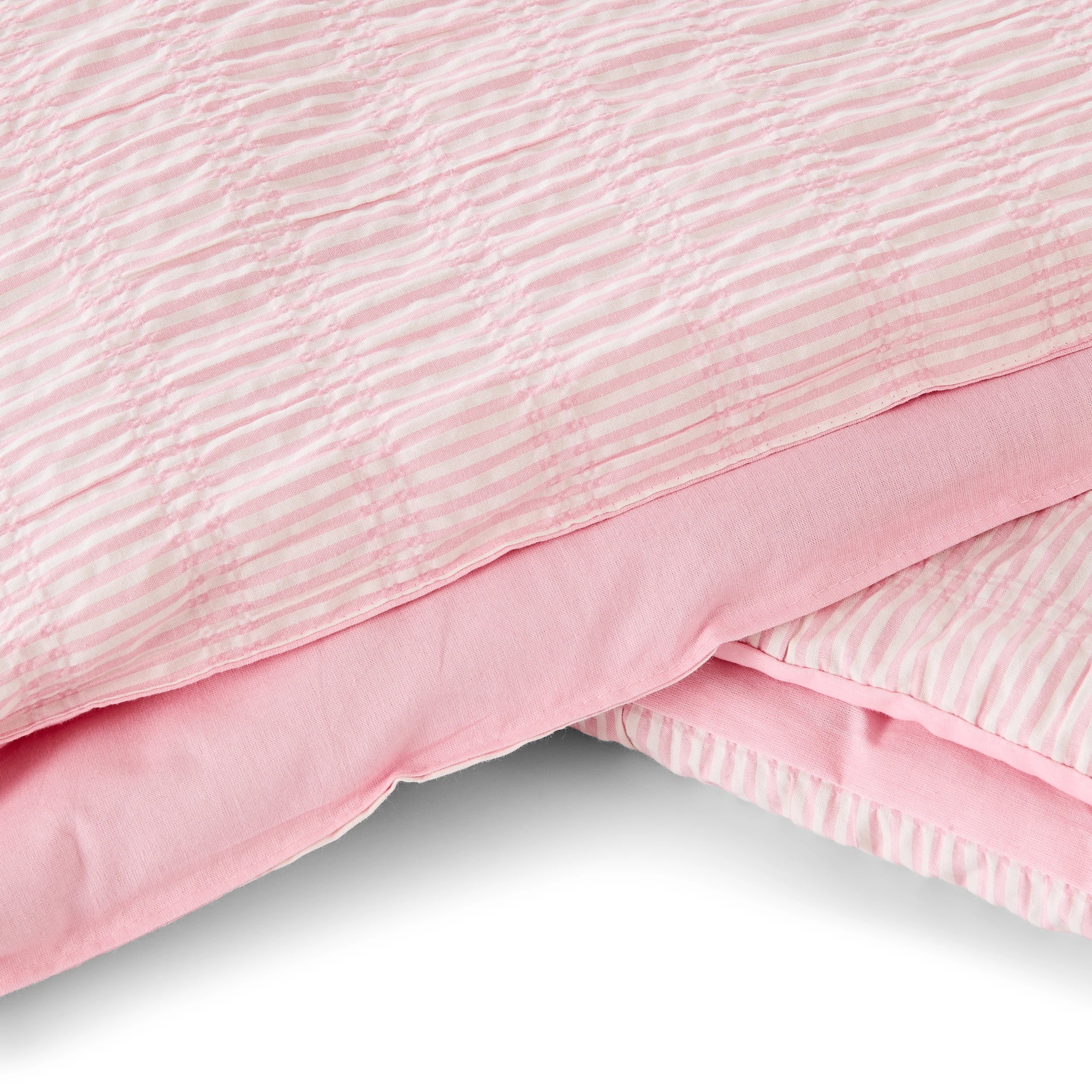 4 Stripe Comforter Set - Queen/King Bed, Pink, 4 of 6