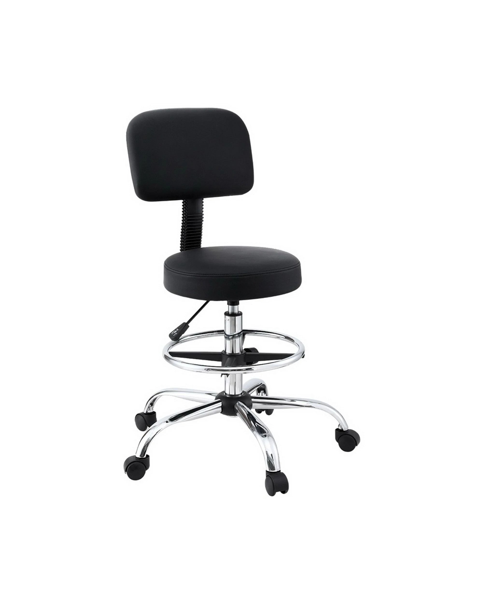 1 Artiss Office Chair Drafting Computer Standing Desk Chairs Ergonomic Pu
 - Black, 1 of 3