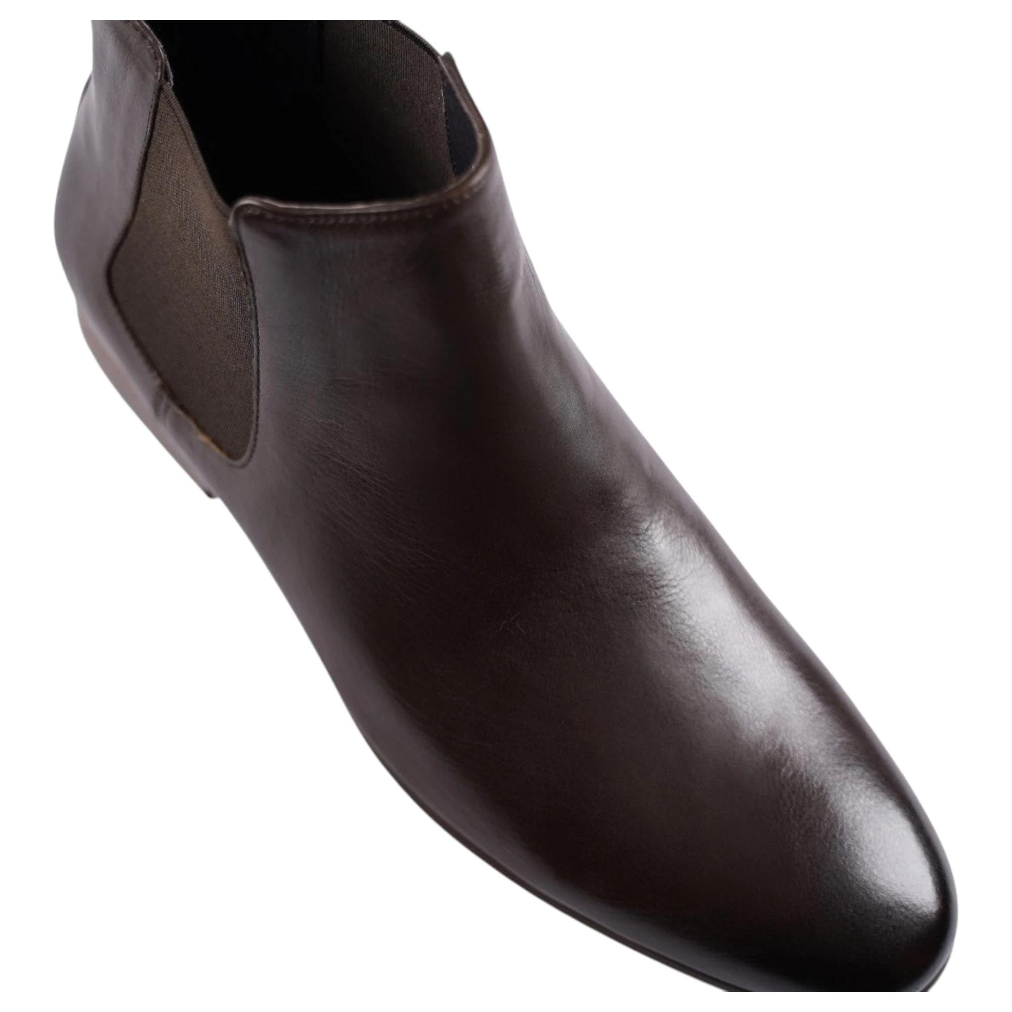 6 Batsanis Mens Adonis Chelsea Boots COFFEE, 6 of 6