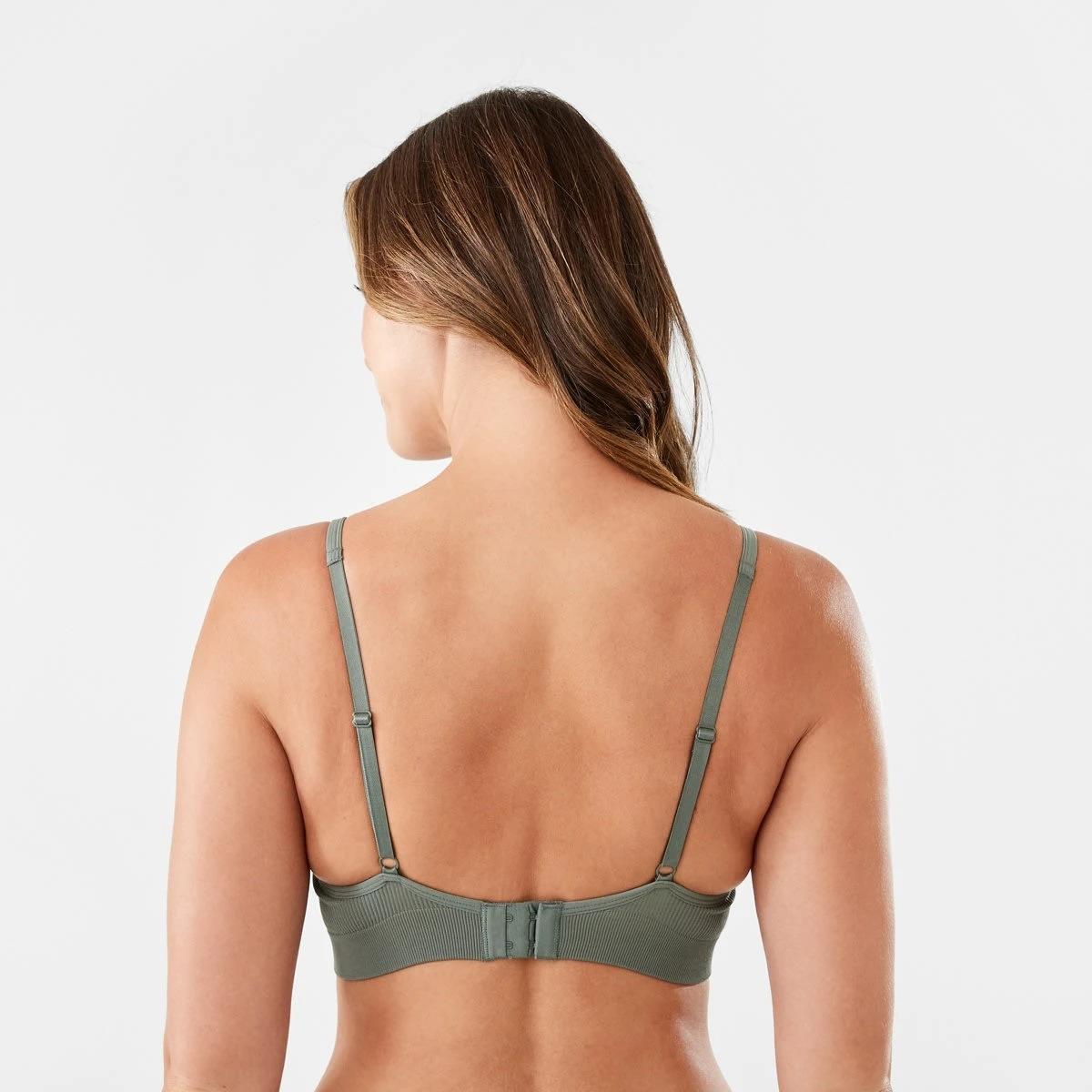 3 Seamfree Rib T-shirt Bra SMOKEY GREEN, 3 of 6