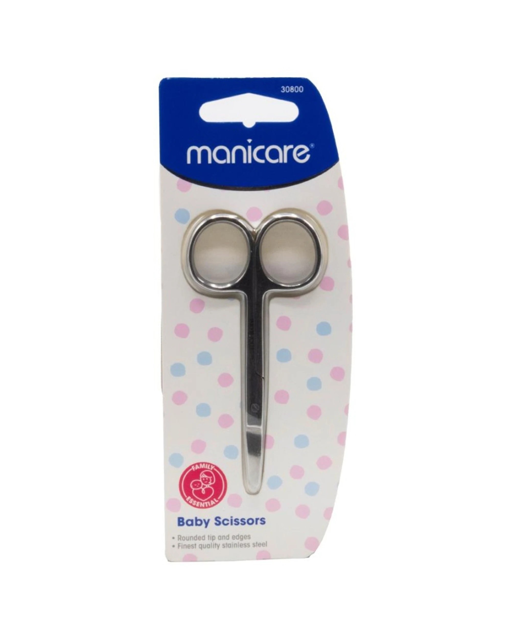 2 Manicare 4PK Baby Scissors Safe Nail Trimming Stainless Steel Rounded Tips - Silver, 2 of 3