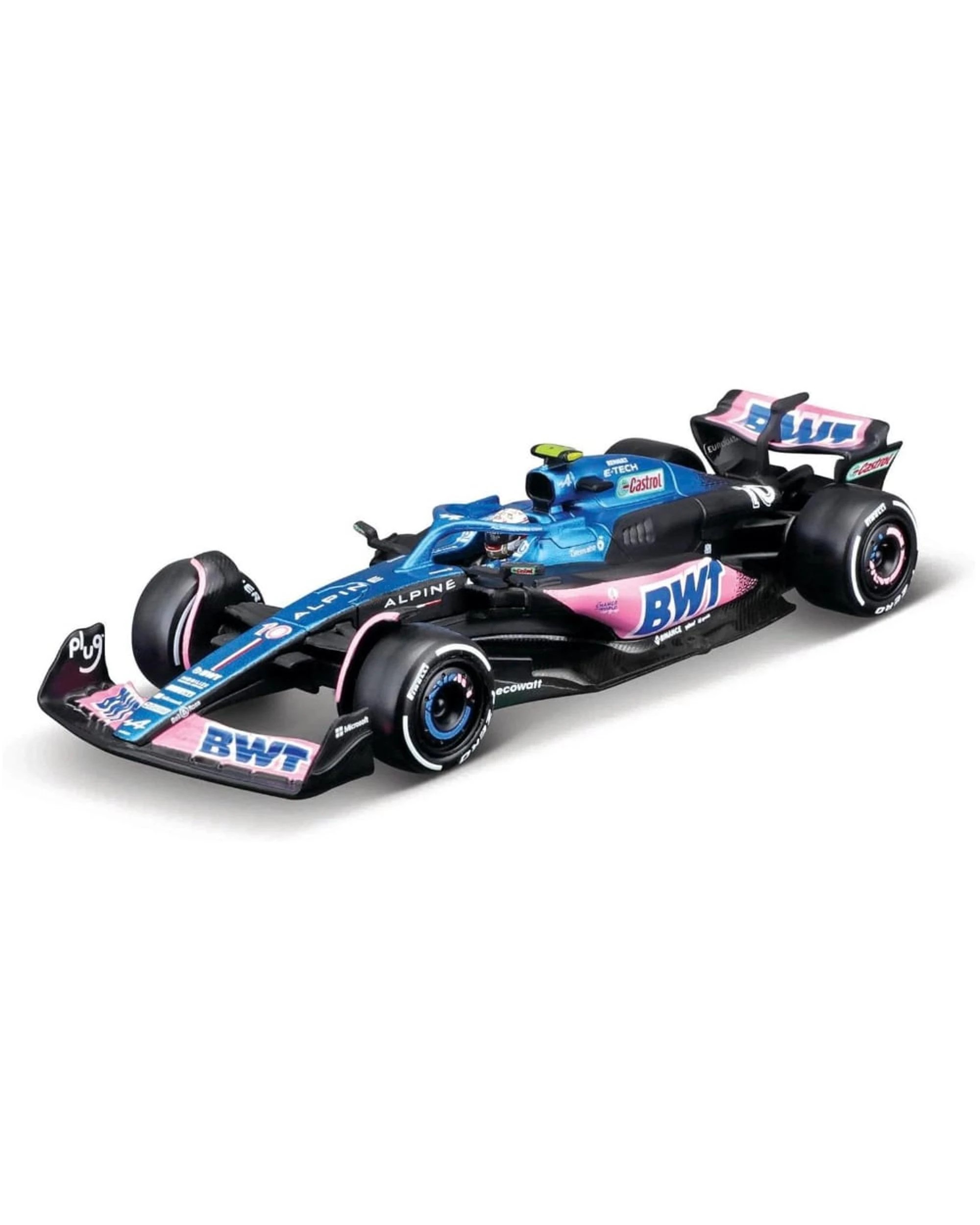 1 Bburago Formula Racing 2023 Renault Alpine A523 #10 Pierre Gasly With Helmet 1:43 Scale Diecast Vehicle, 1 of 1