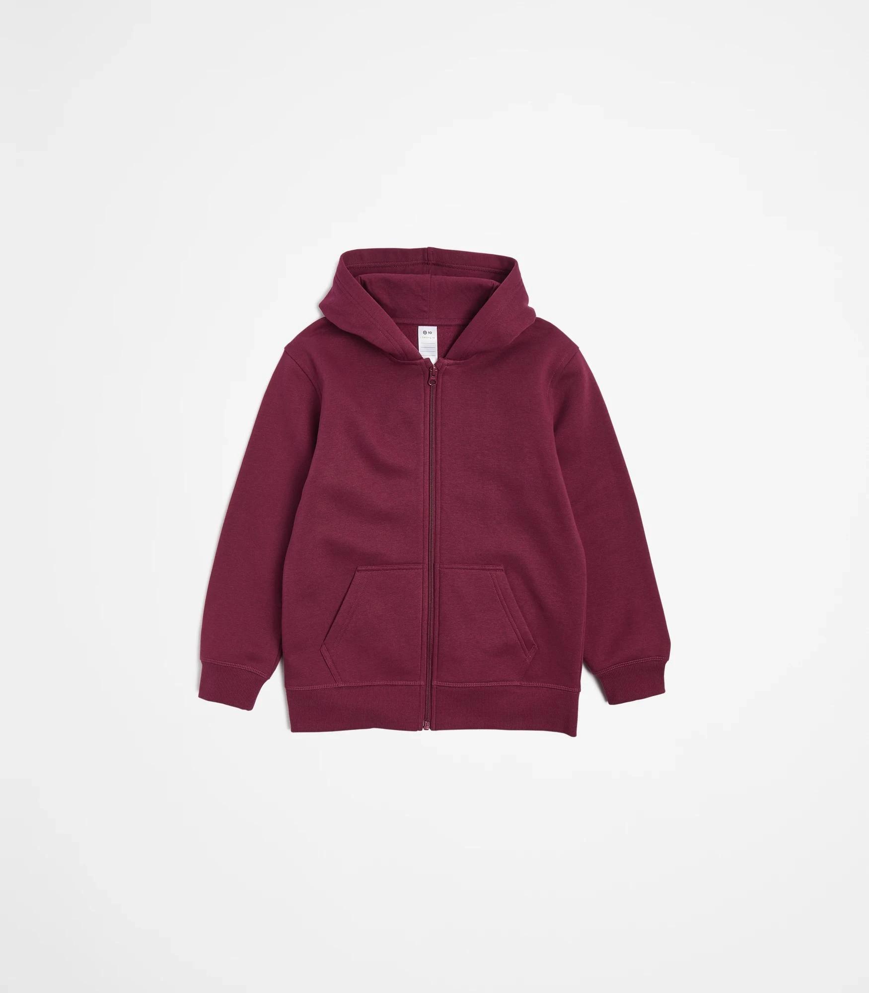 4 Target School Zip Thru Fleece Hoodie BURGUNDY, 4 of 7