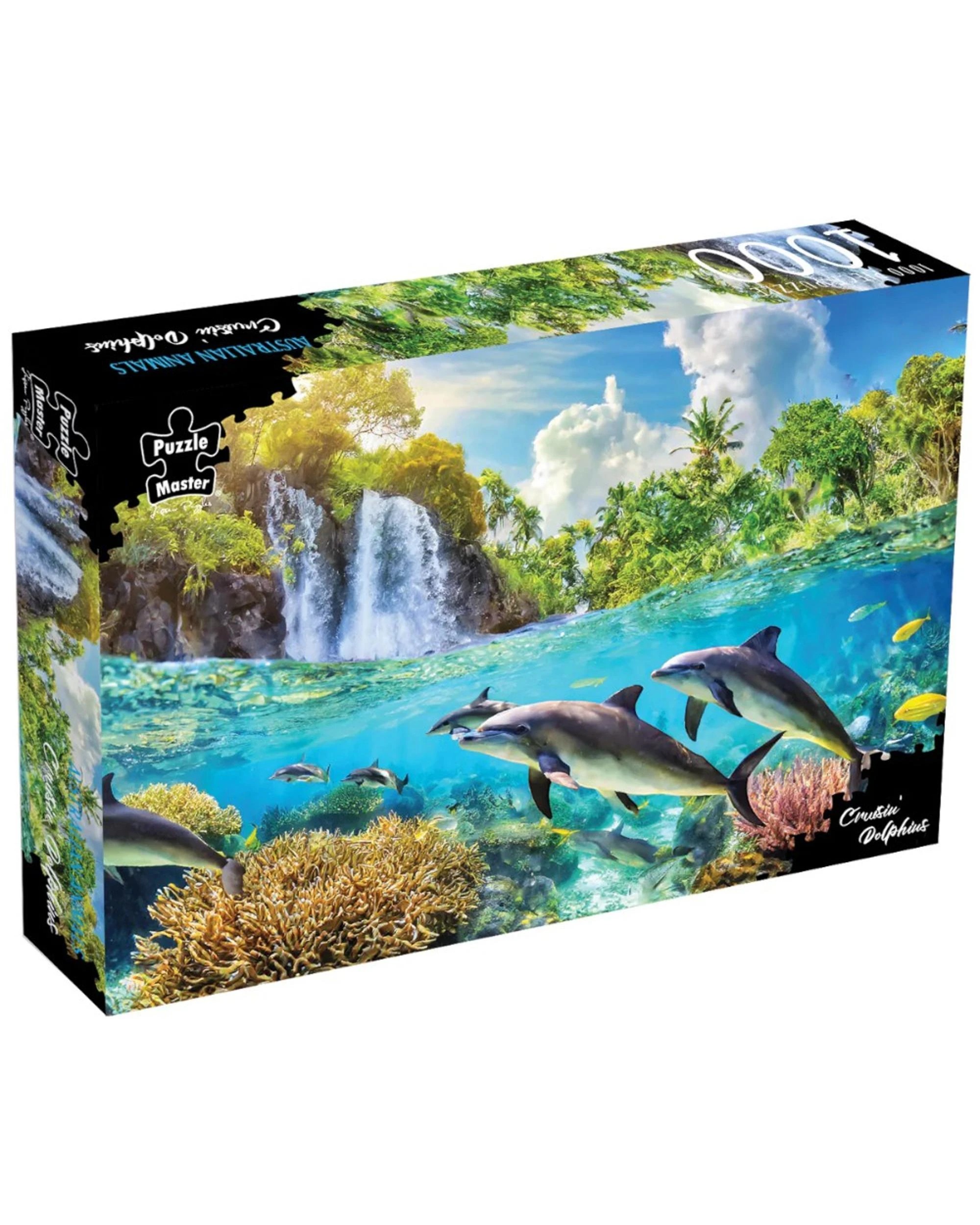 1 Puzzle Master Cruisin Dolphins 1000 Piece Jigsaw Puzzle, 1 of 8