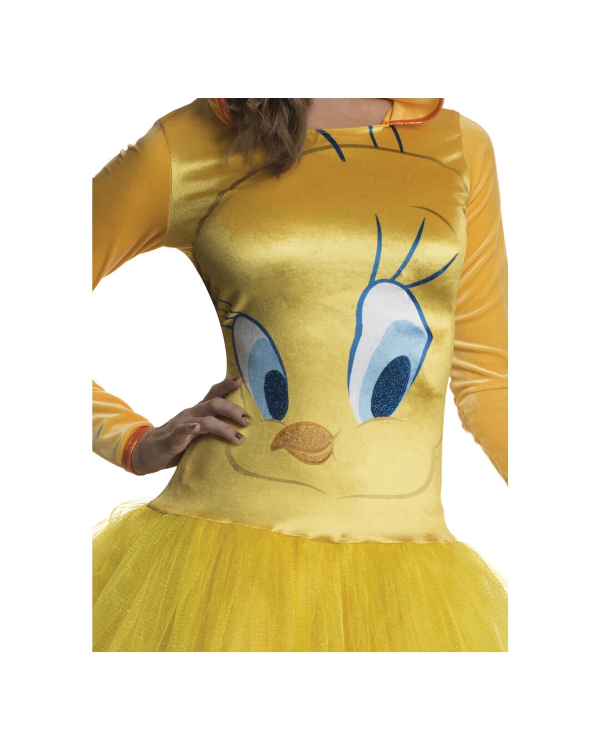 3 Rubies Tweety Hooded Tutu Dress Womens Dress Up Costume Size S - Yellow, 3 of 4