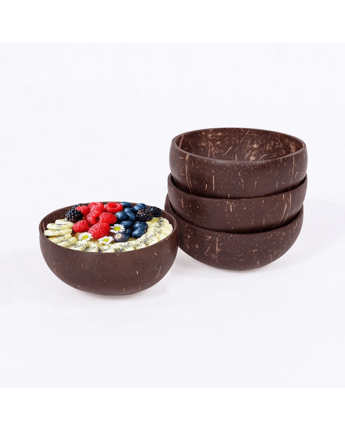 1 4 Pack Brown Coconut Bowls, 1 of 7