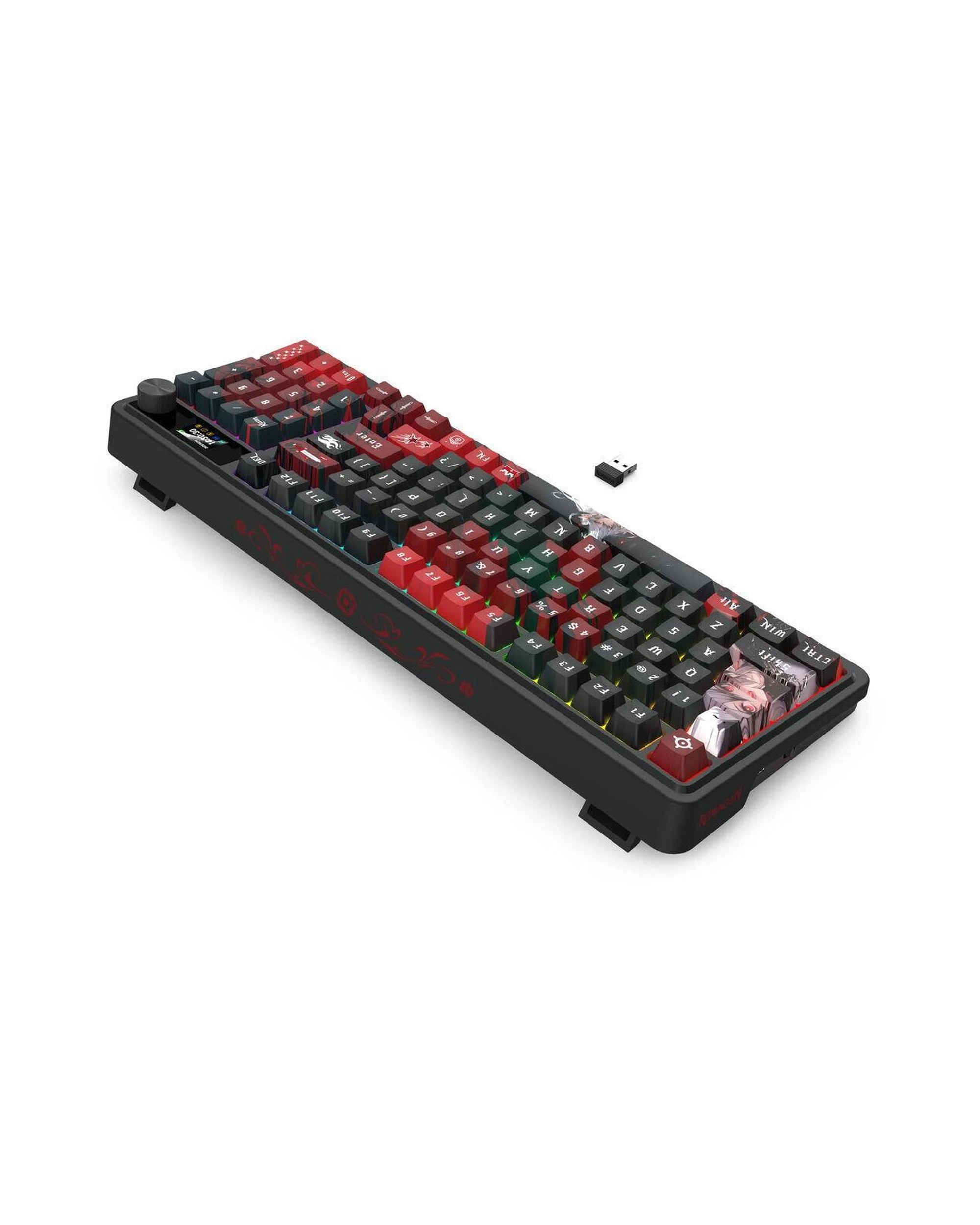5 Redragon K719WGB1 Pro Artemis Pro LCD Gasket Wireless Mechanical Keyboard - Black, 5 of 10