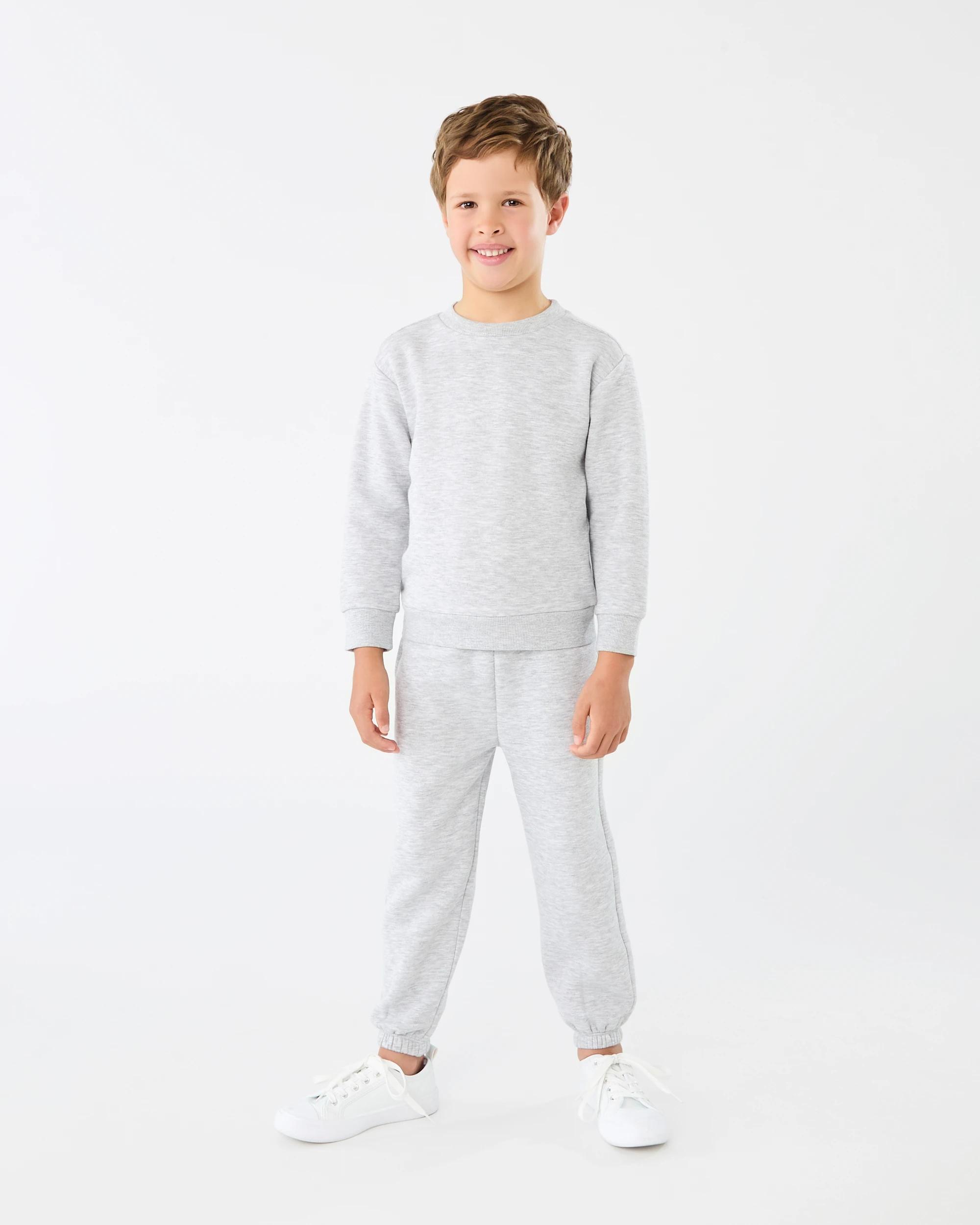 4 Basic Crew Neck Sweatshirt Slvr Marle, 4 of 5