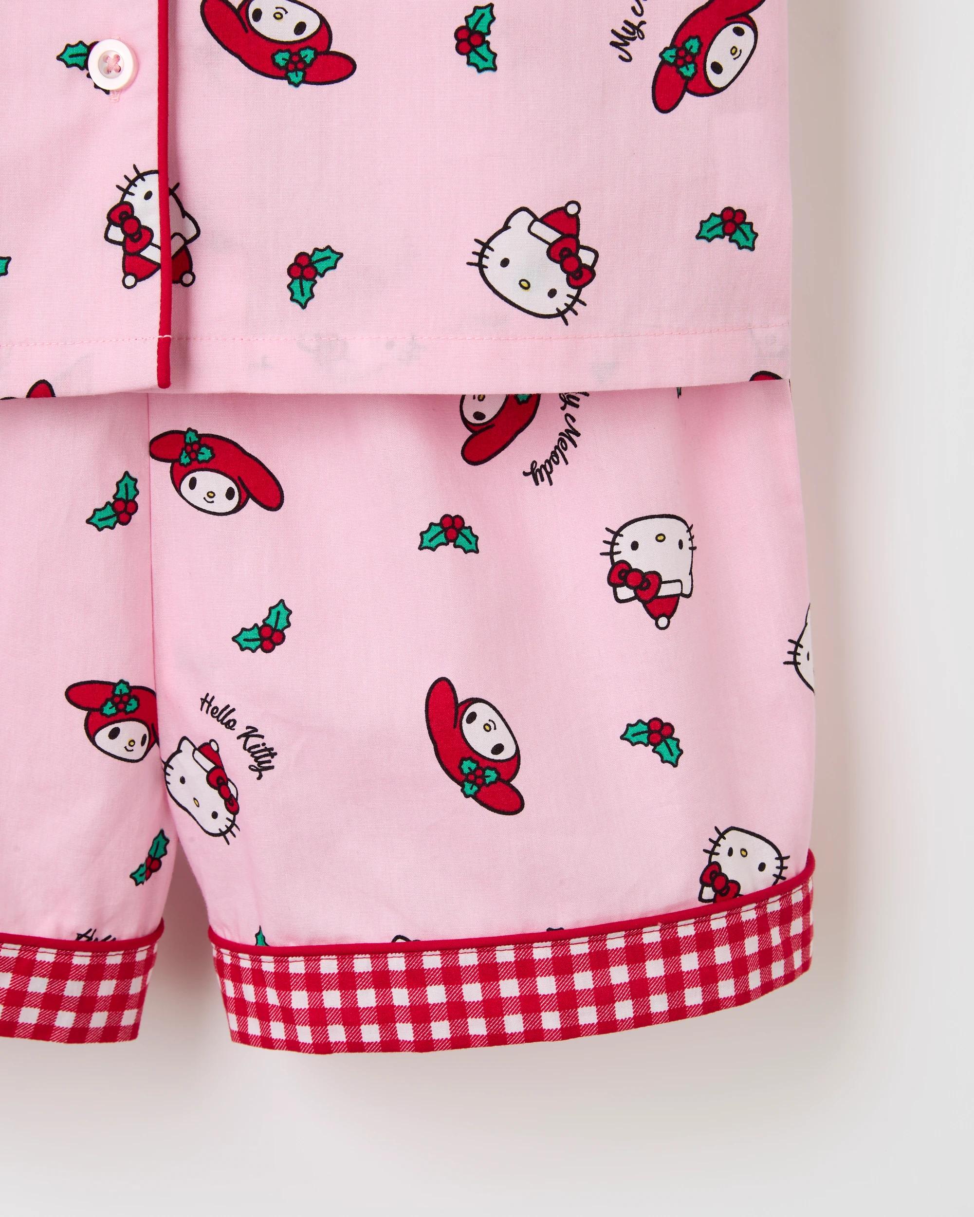 8 Hello Kitty Older Girls' Christmas Cotton Woven Pyjama Set, Red (size 14) HELLO KITTY, 8 of 8