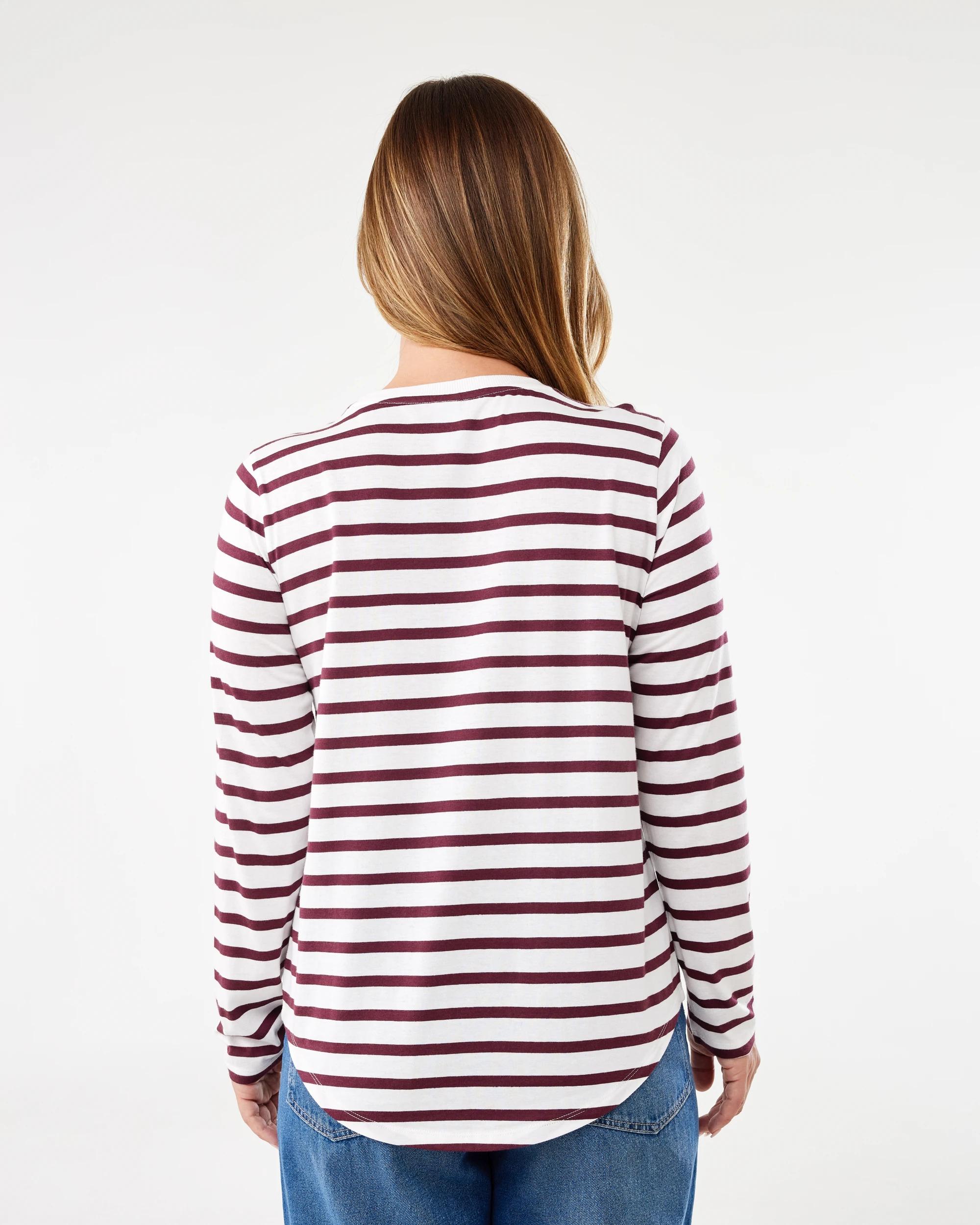 3 Long Sleeve Cotton Modal Print T-shirt Port Strp, 3 of 6