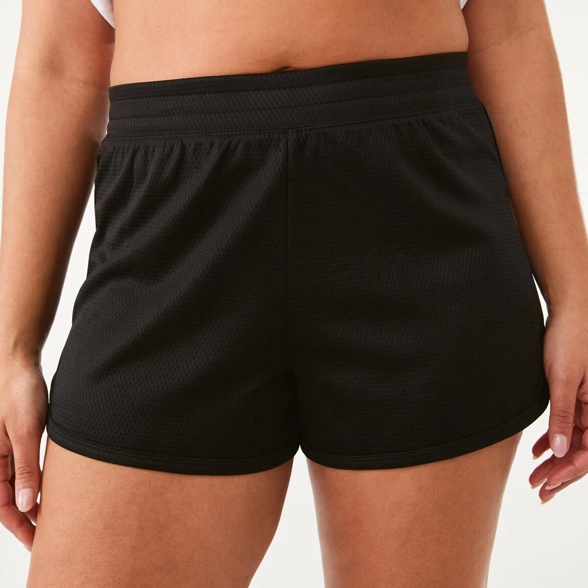 1 Active Womens Mesh Shorts Black, 1 of 7