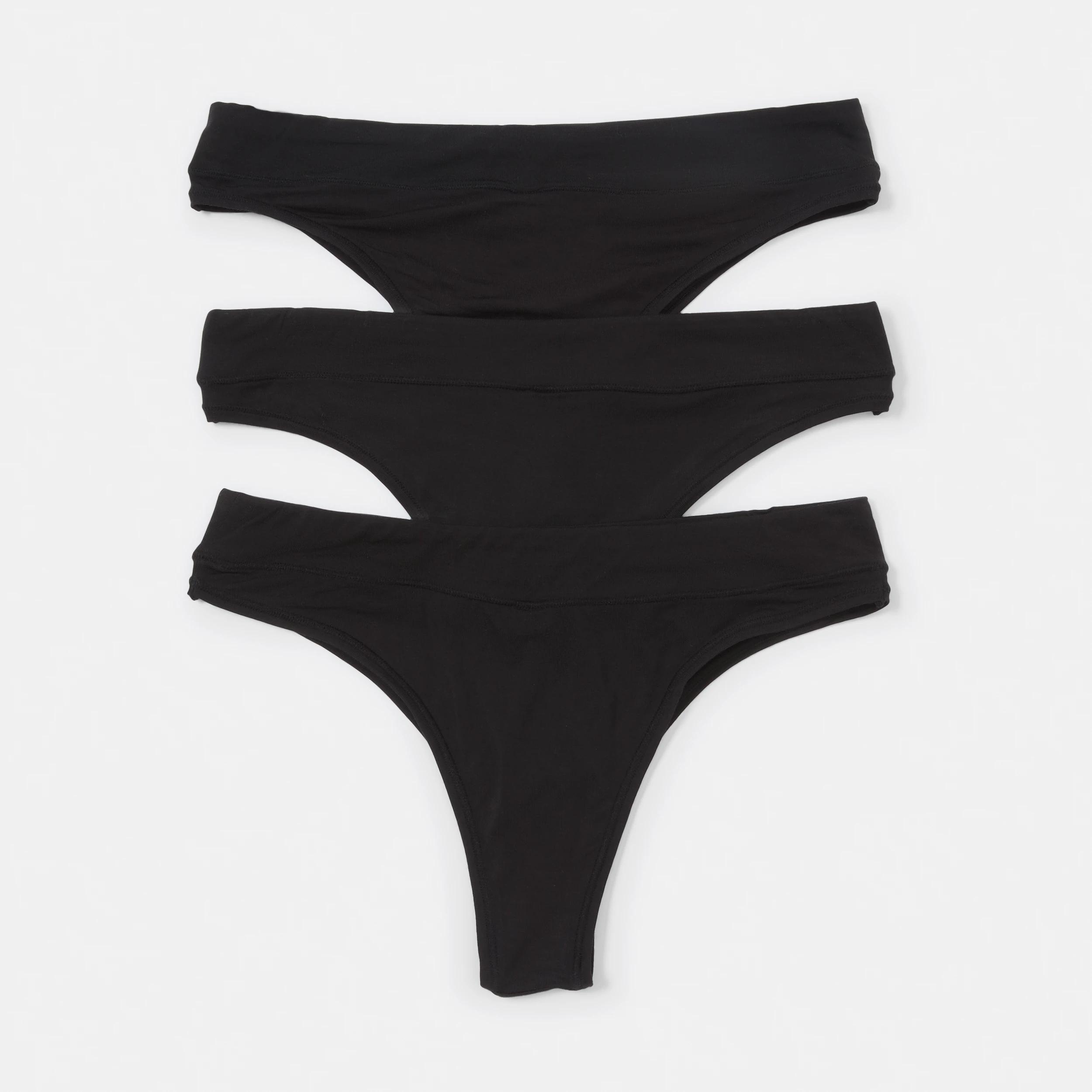 2 3 Pack Bamboo Blend Cheeky Bikini Briefs Black, 2 of 6