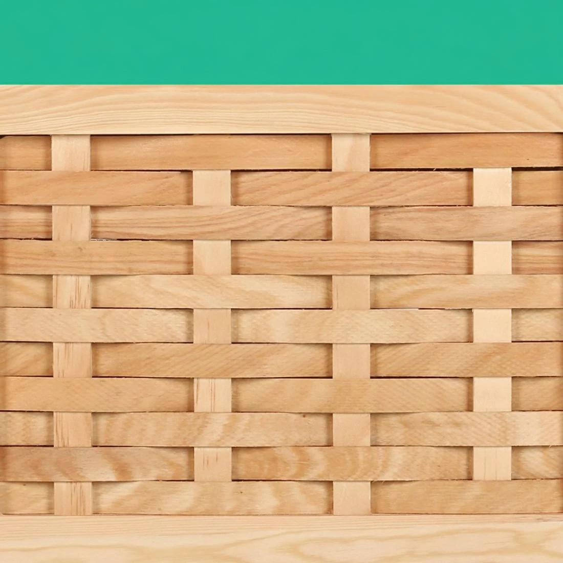 6 Artiss Storage Ottoman Blanket Box 80cm Weaved Velvet Pine - Multi, 6 of 7