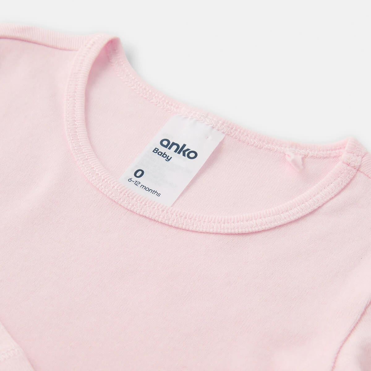 5 2 Pack Long Sleeve Bodysuits PINK AND WHITE MARLE, 5 of 6