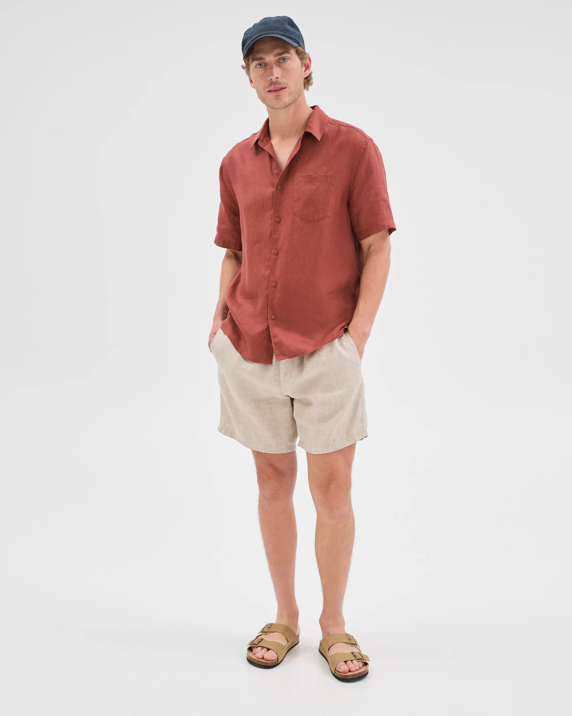 1 Target Man European Linen Shorts STONE, 1 of 5