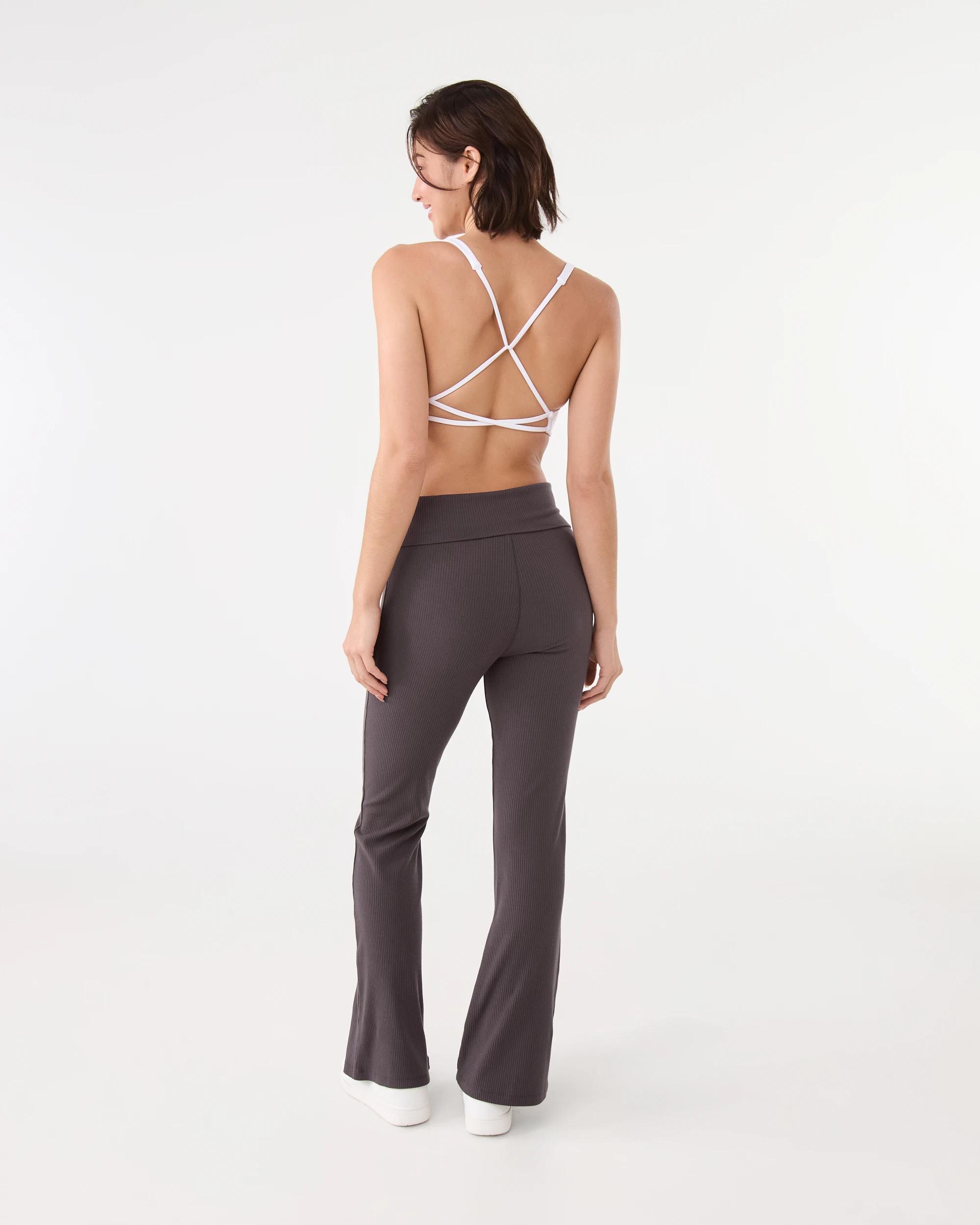 4 Active Womens Open Back Crop White, 4 of 8