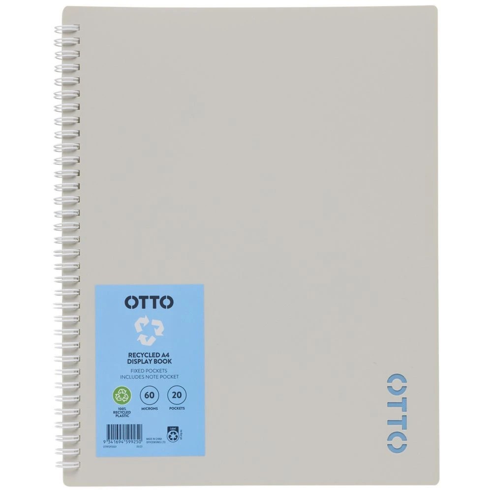 2 Otto A4 Fixed Display Book 20 Pockets Grey, 2 of 4