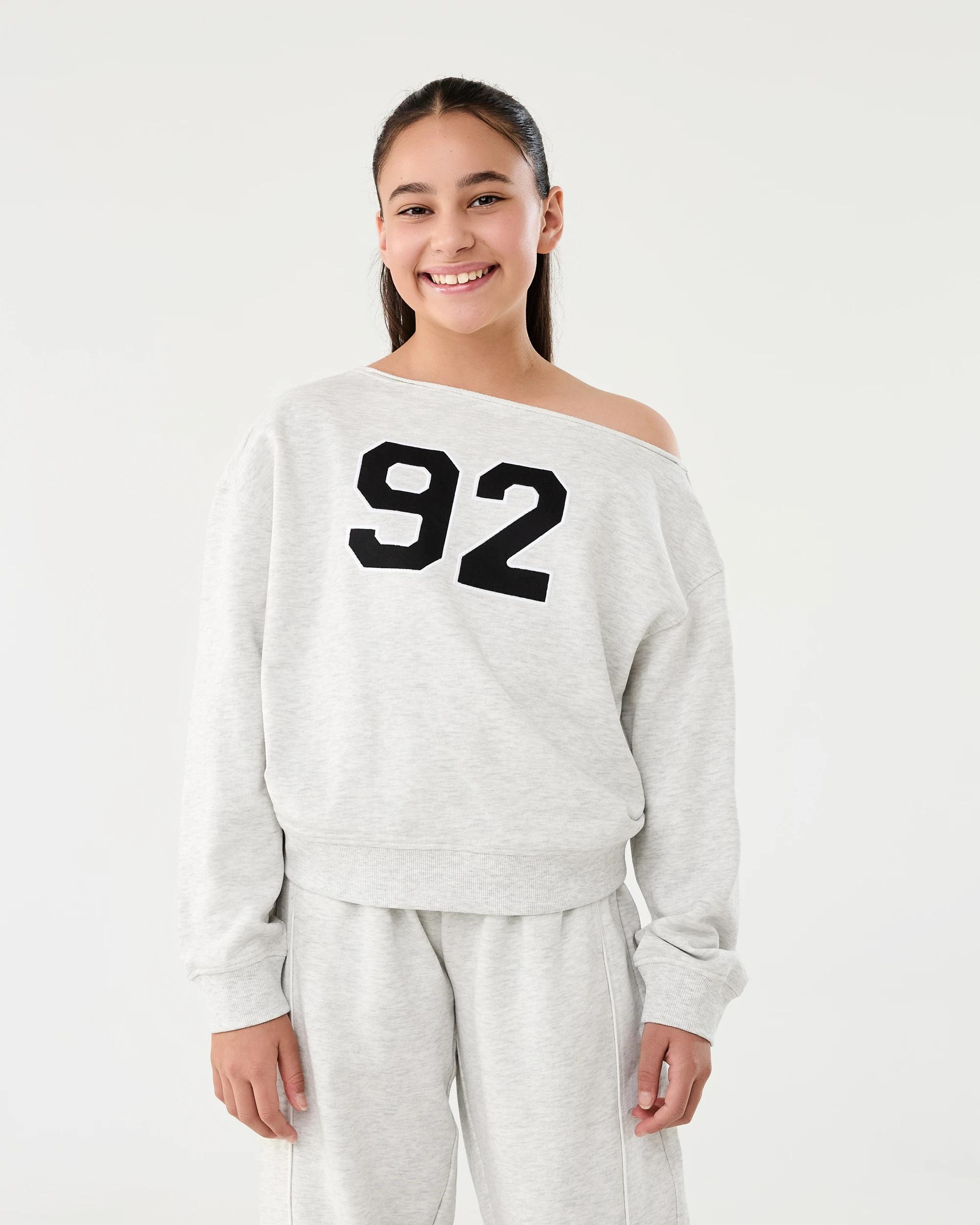 1 Off Shoulder Sweatshirt Marle 92, 1 of 8
