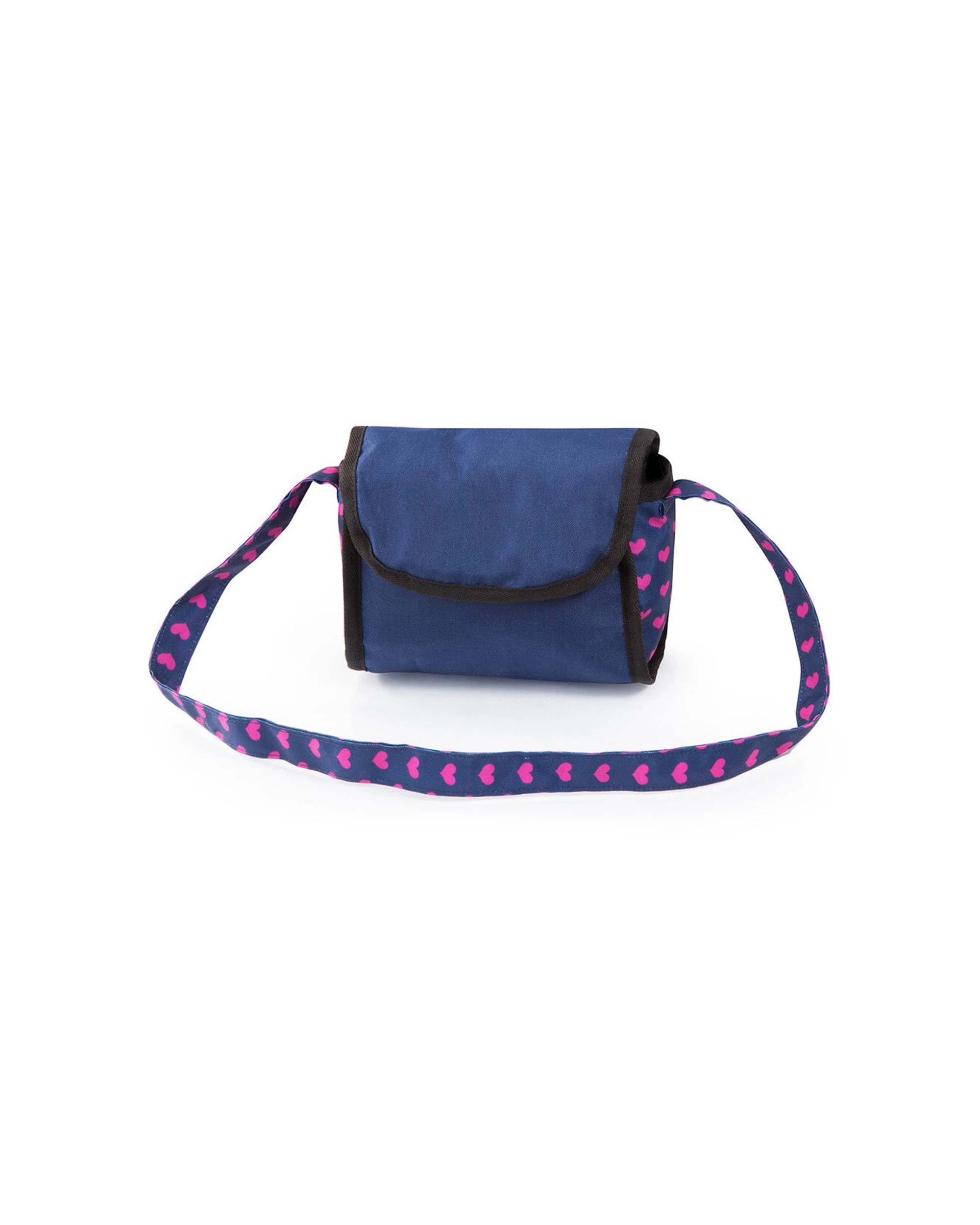 3 Bayer Doll Pram Stroller Toy 68cm Adjustable Handle Dark Blue Pink Hearts Unicorn 3 Years Plus - Blue, 3 of 3