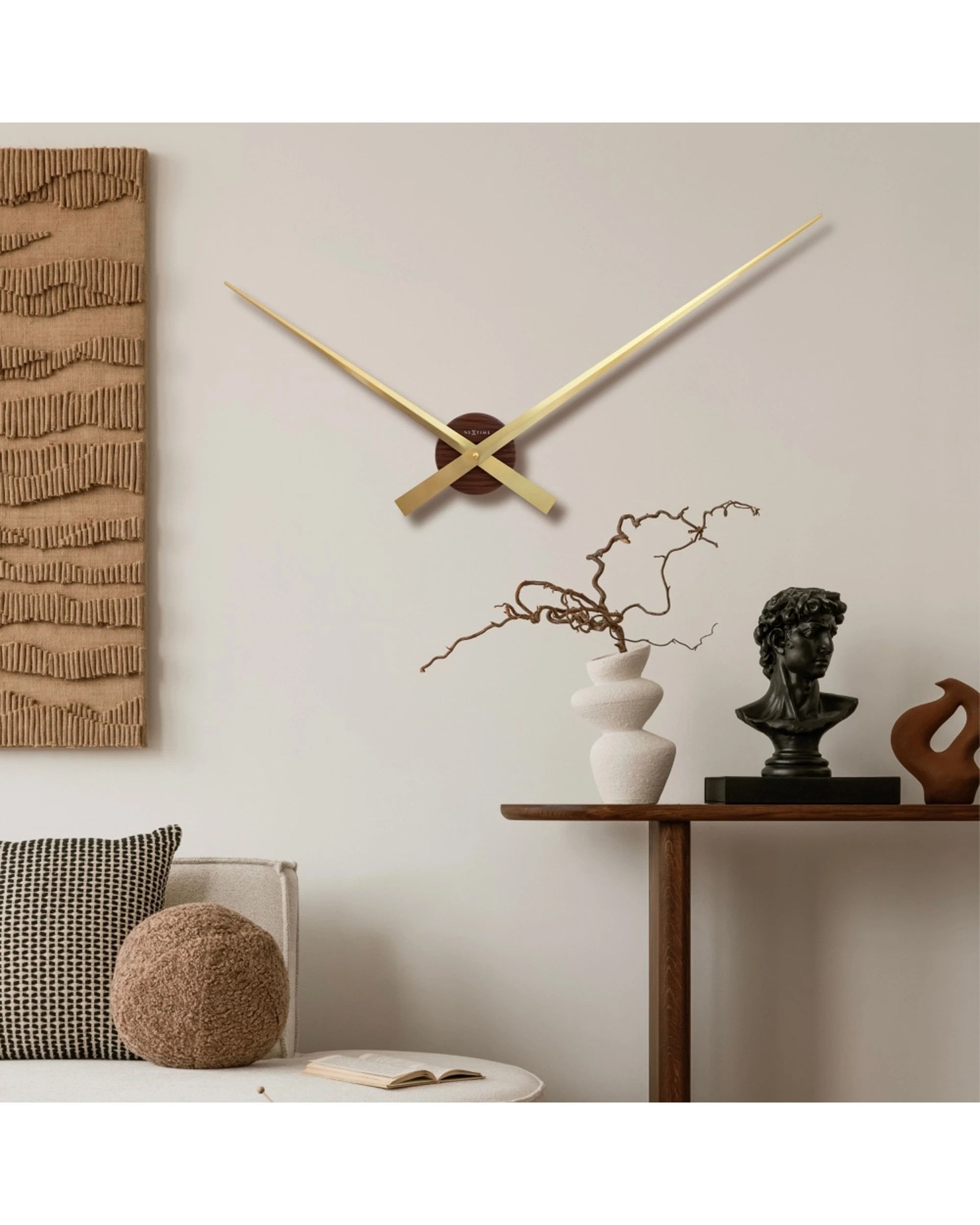 5 NeXtime Hands Wall Clock Oversized Minimalist Design 85cm Vintage - Gold, 5 of 6