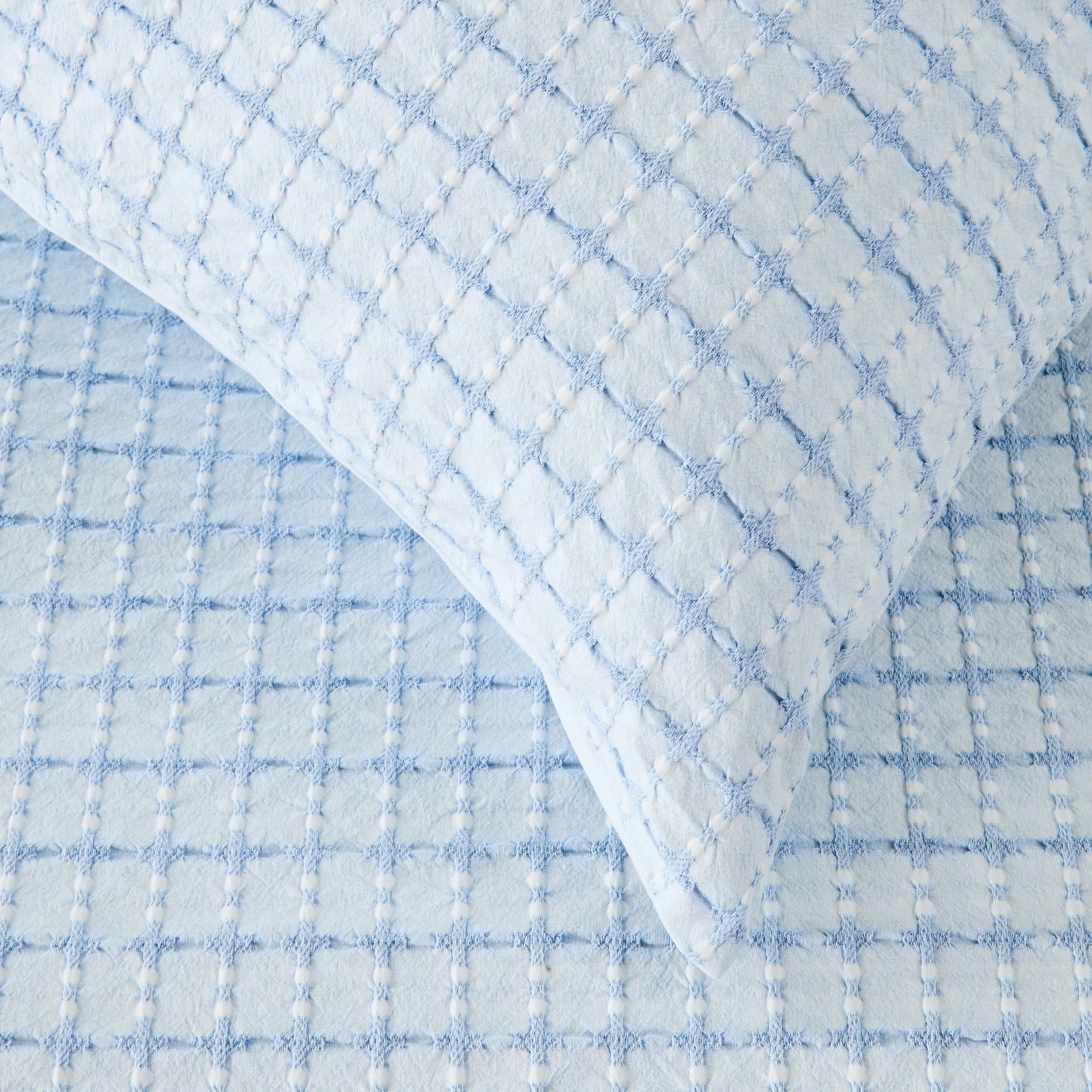 3 Stonewashed Cotton Quilt Cover Set - Super King Bed, Blue, 3 of 6
