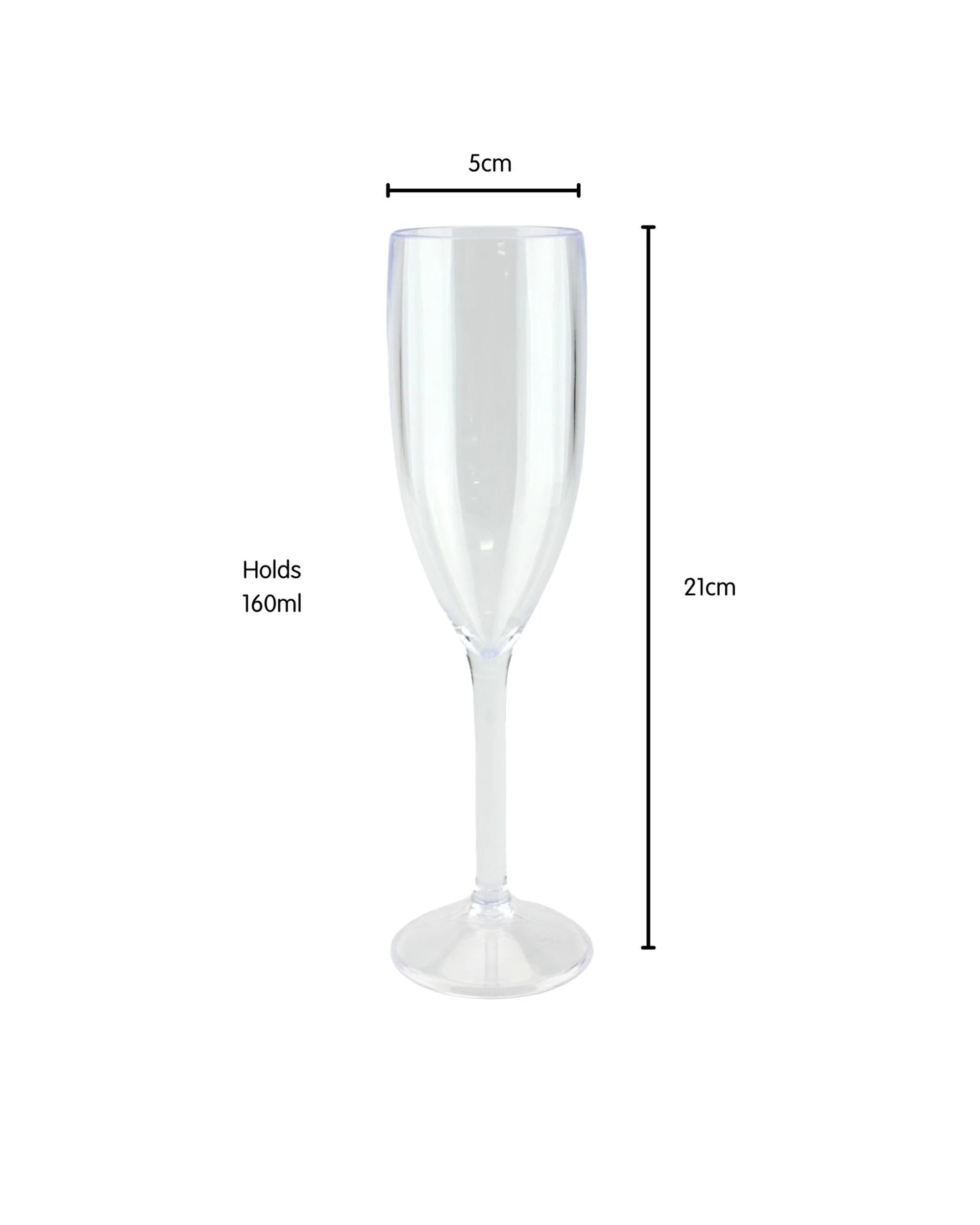 2 Spice Kitchen Clear Acrylic Champagne Glass 160ml, 2 of 2