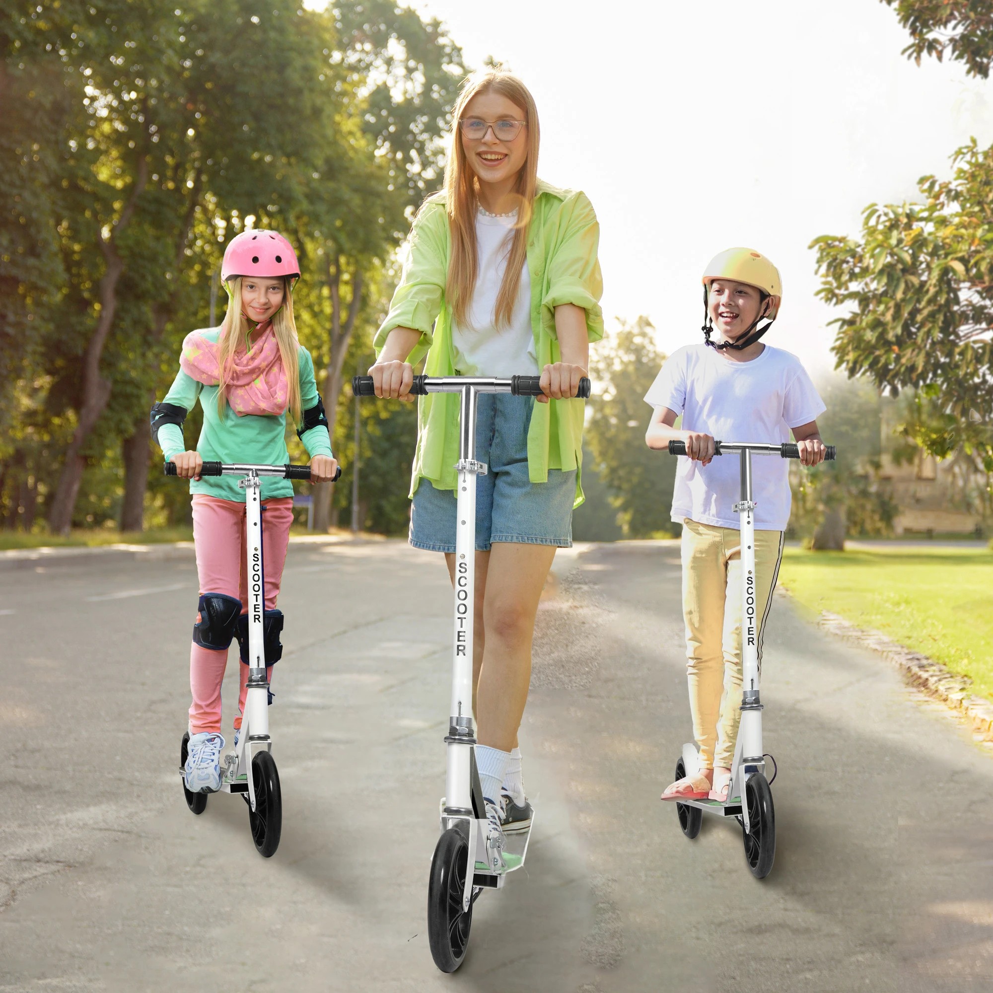 8 Monvelo Push Folding Kick Scooter Colour - White, 8 of 8