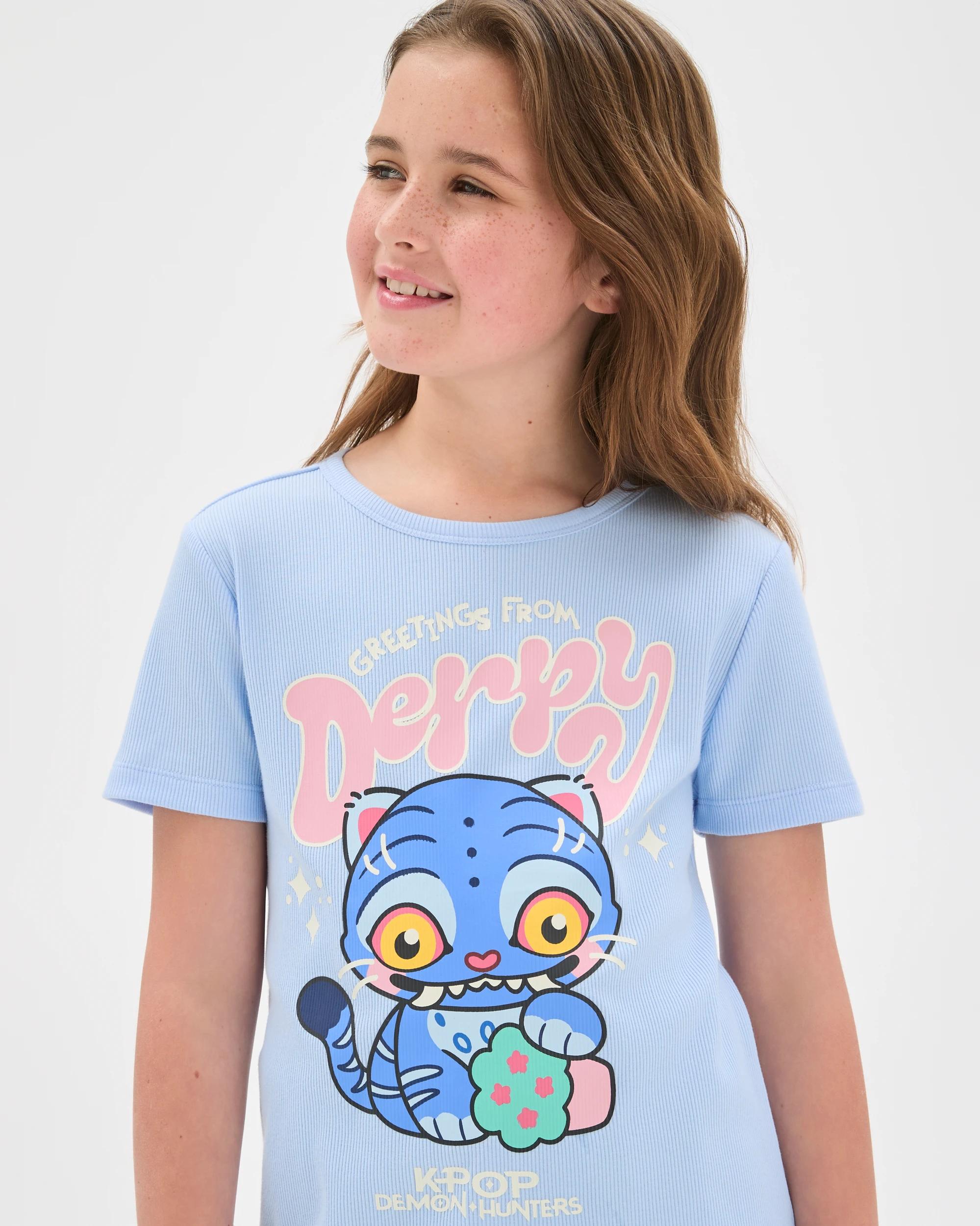 3 KPop Demon Hunters Derpy Licensed Australian Cotton Girls Elevated Pyjama Set KPOP DERPY MULTI, 3 of 8