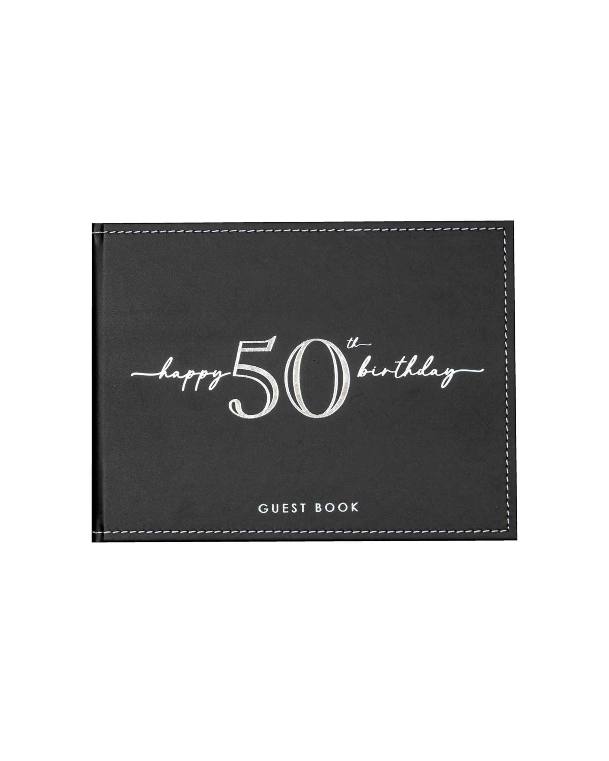 2 Guest Book Vinyl 50th Birthday Party Signature Pad Novelty Keepsake Black 23cm
 - Black, 2 of 3