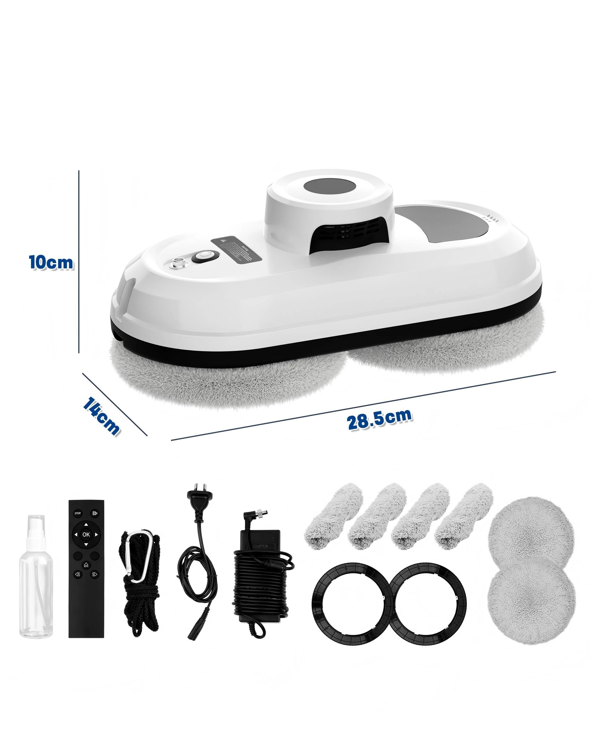 3 Advwin Window Cleaner Robot, 2800pa Automatic Window Cleaning Vacuum Robotic With Remote, Suitable For Glass Window Tile, 3 of 7