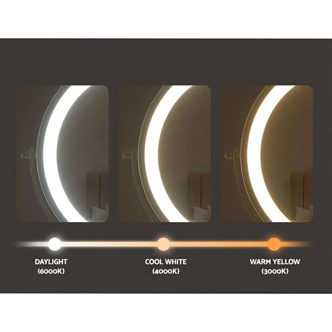 5 Embellir Makeup Mirror 20x20cm 10X Magnifying with LED Light Rotation Tabletop - Multi, 5 of 6