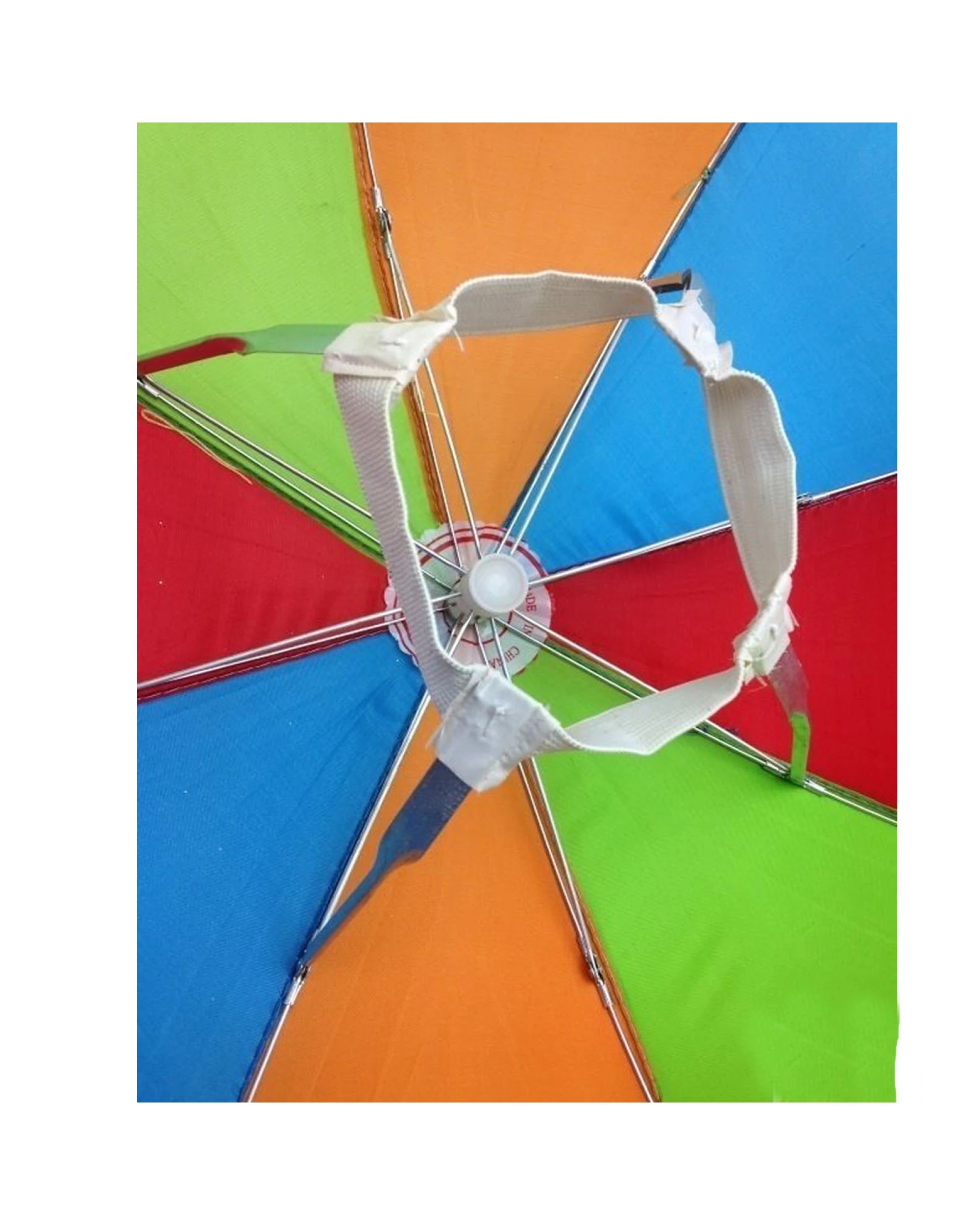 3 BR Costumes Rainbow Umbrella Hat for Sun and Rain Protection, Pack of 5, 3 of 8