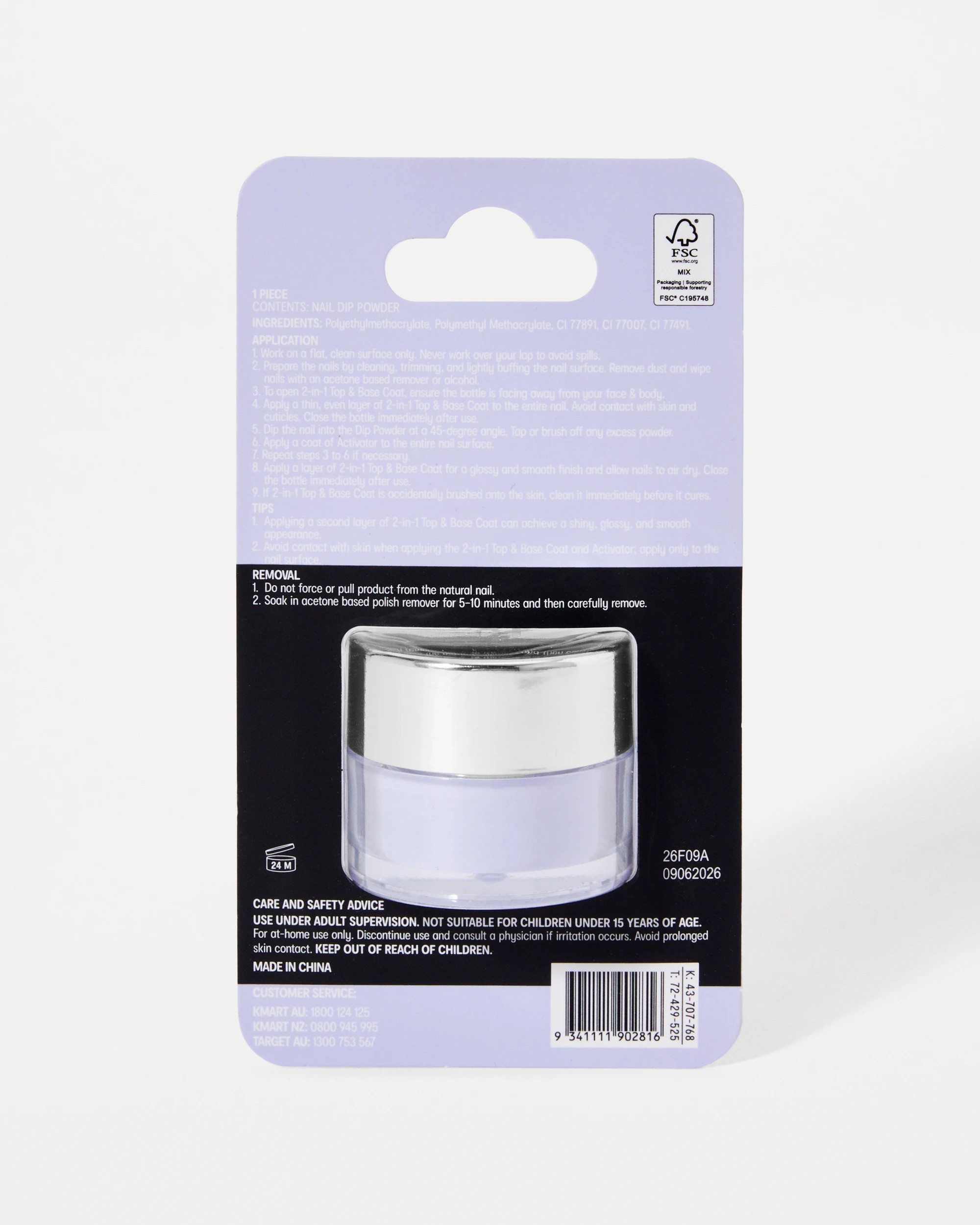4 OXX Beauty Nail Dip Powder - Pale Lilac, 4 of 4